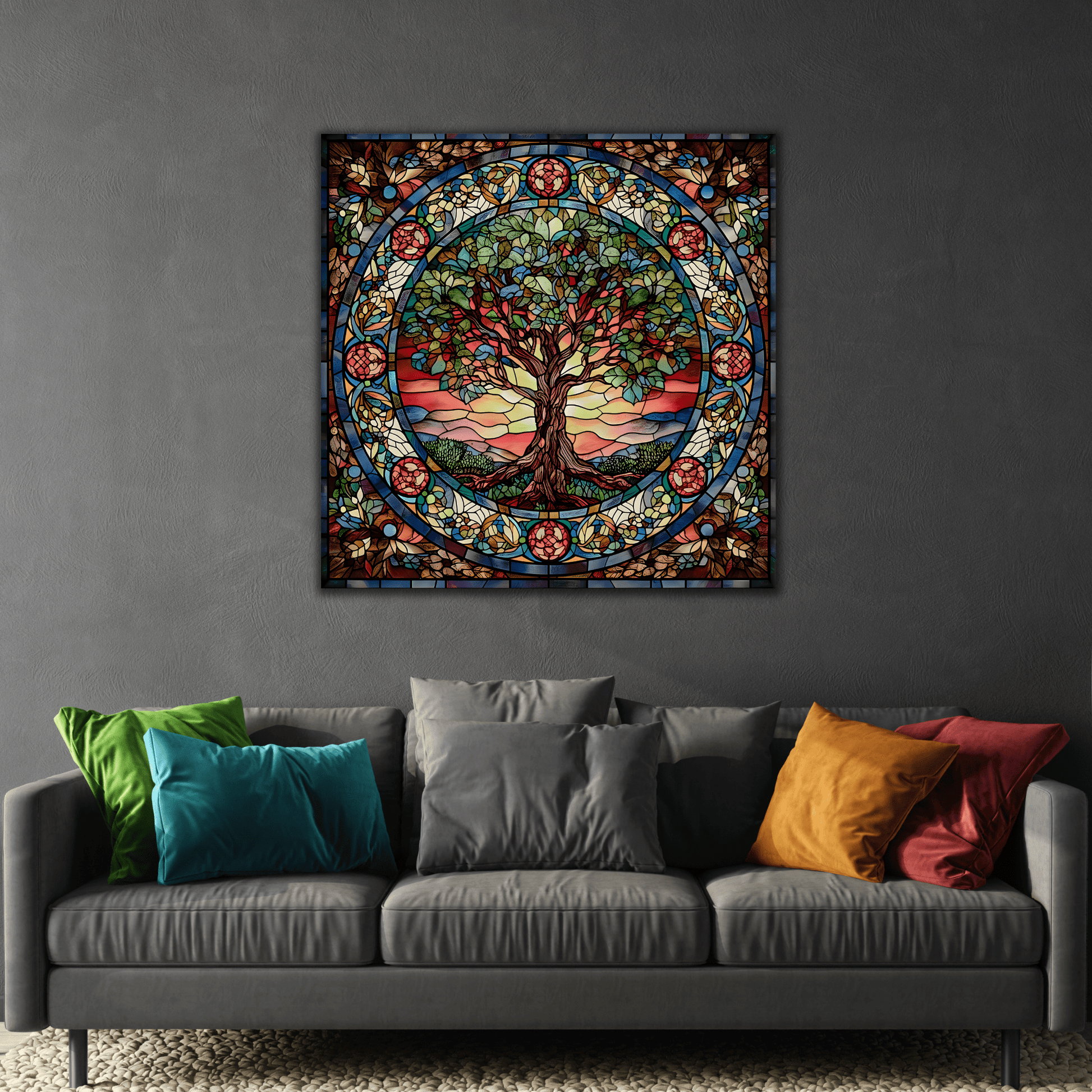 Canvas Tree of Life Celtic Wall Art - Norse Mythology Yggdrasil Print