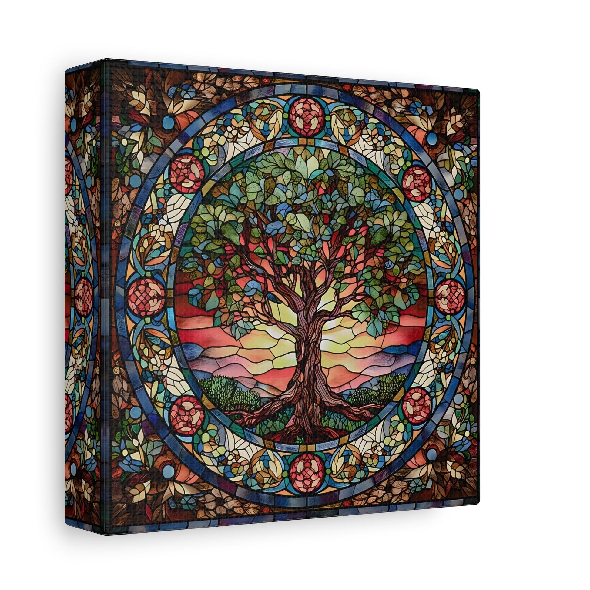 Canvas Tree of Life Celtic Wall Art - Norse Mythology Yggdrasil Print