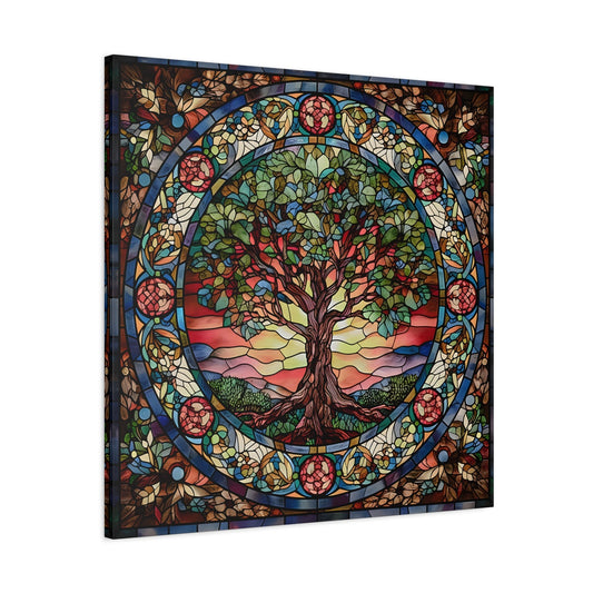 Canvas Tree of Life Celtic Wall Art - Norse Mythology Yggdrasil Print