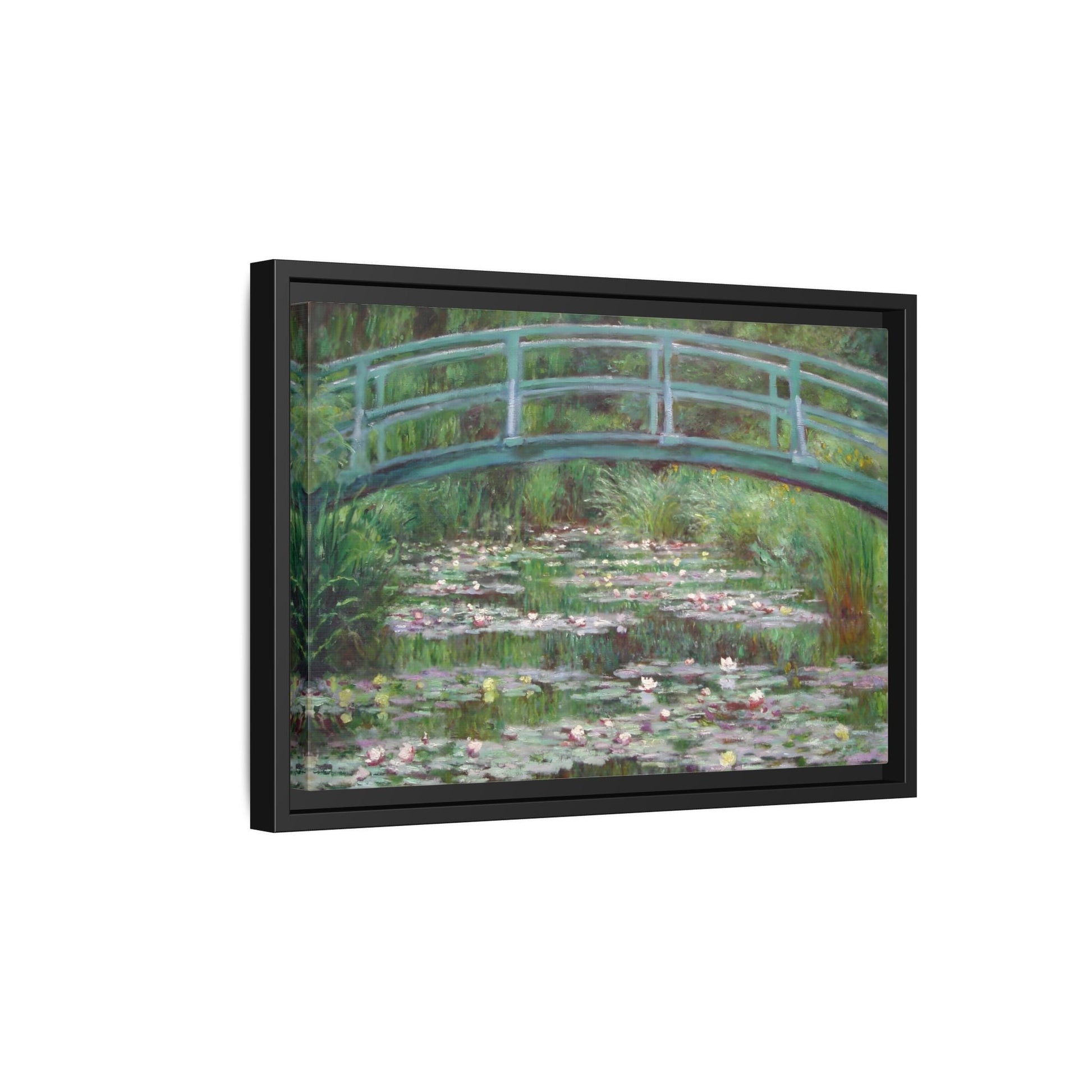Canvas Wall Art Monet Print - Water Lilies Japanese Bridge