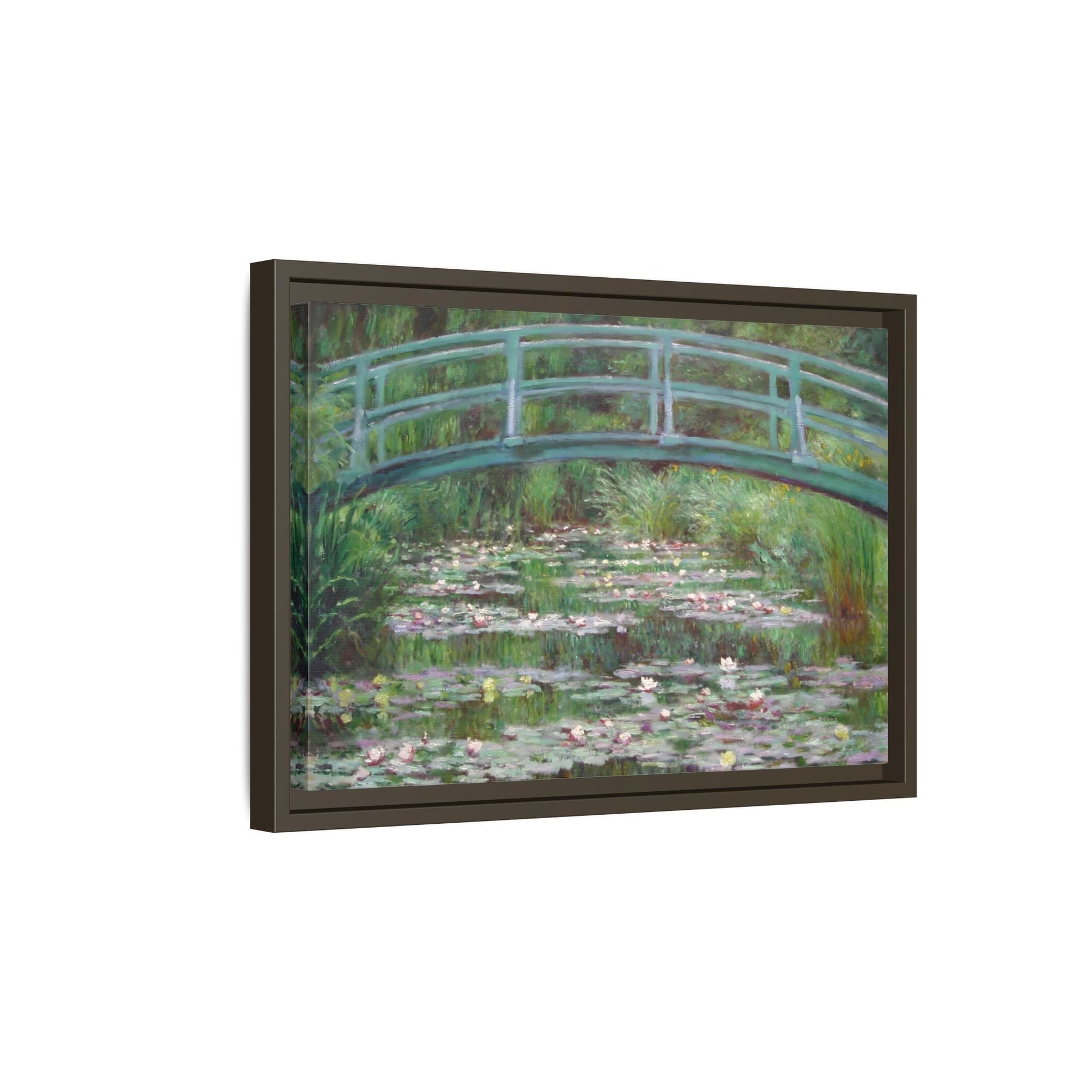 Canvas Wall Art Monet Print - Water Lilies Japanese Bridge