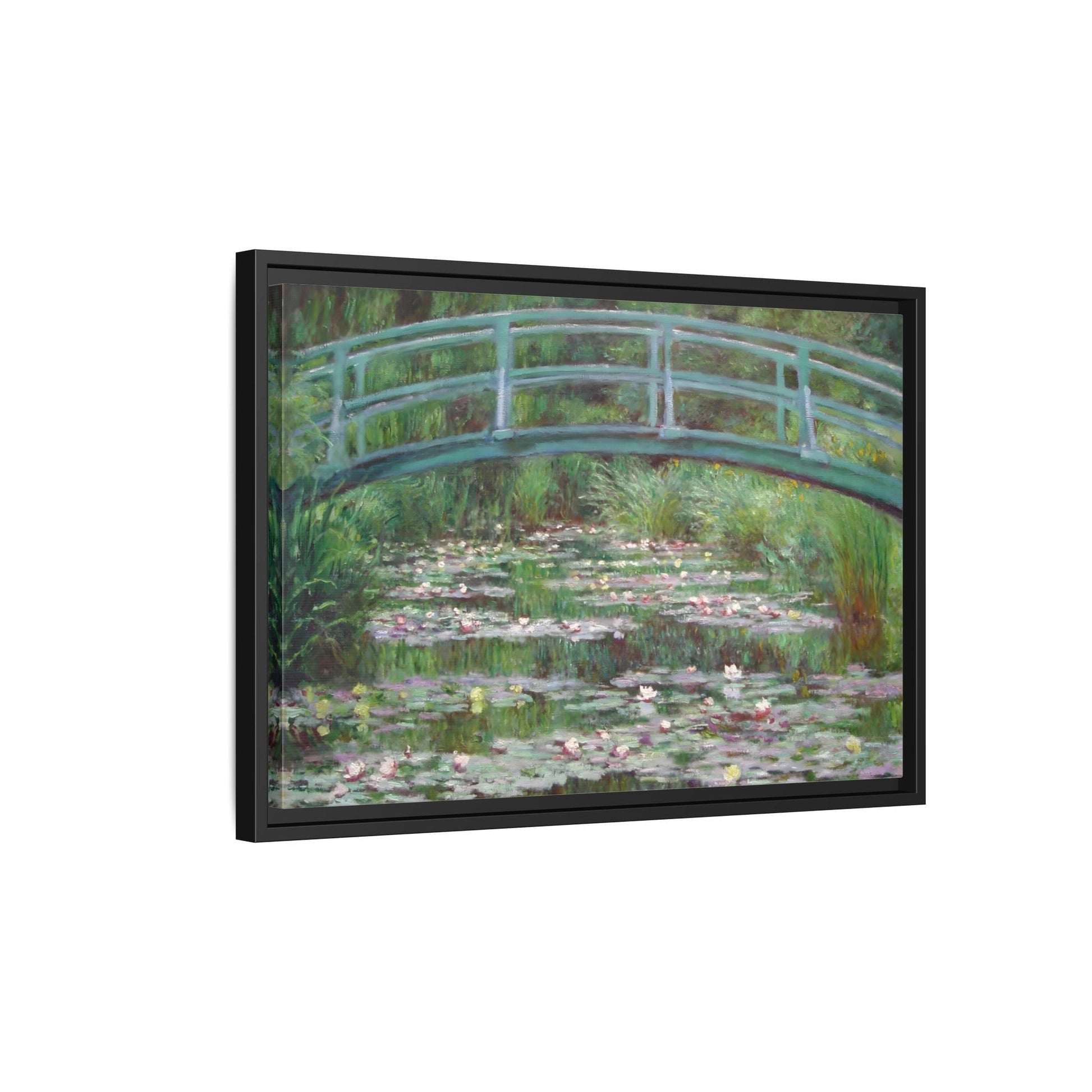 Canvas Wall Art Monet Print - Water Lilies Japanese Bridge