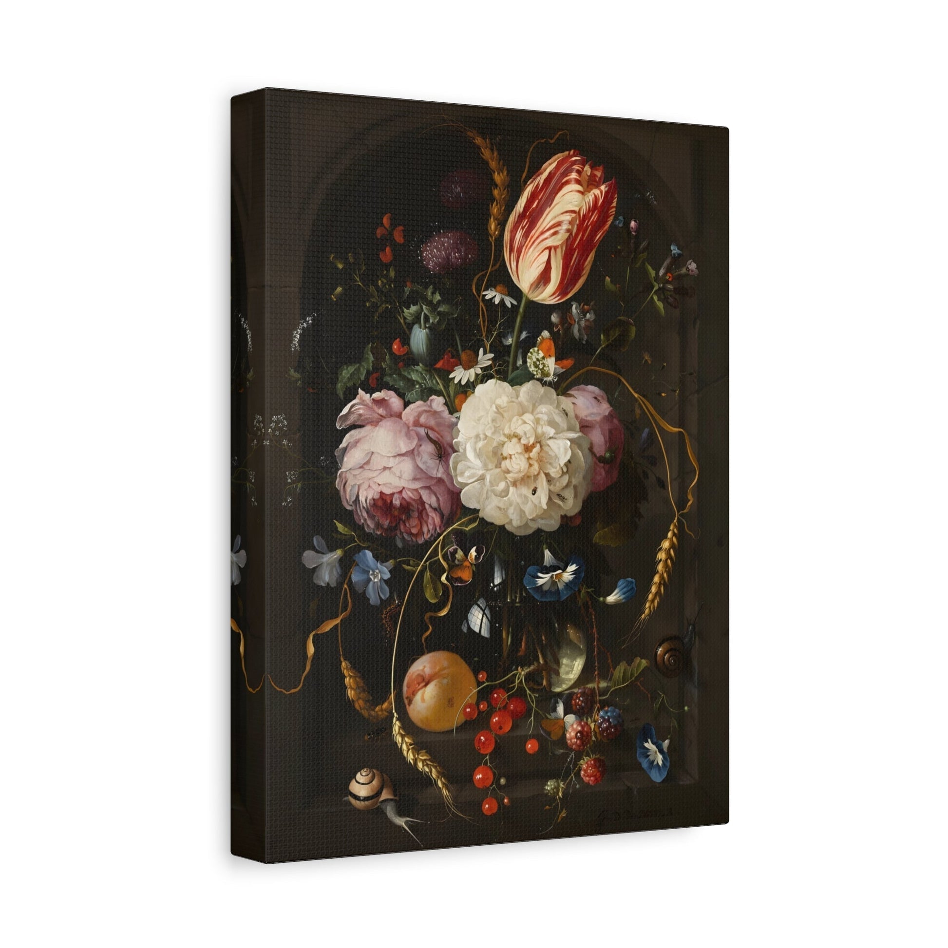 Canvas Wall Art Print - Moody Flowers Floral Botanical Minimalist Modern Boho Decor