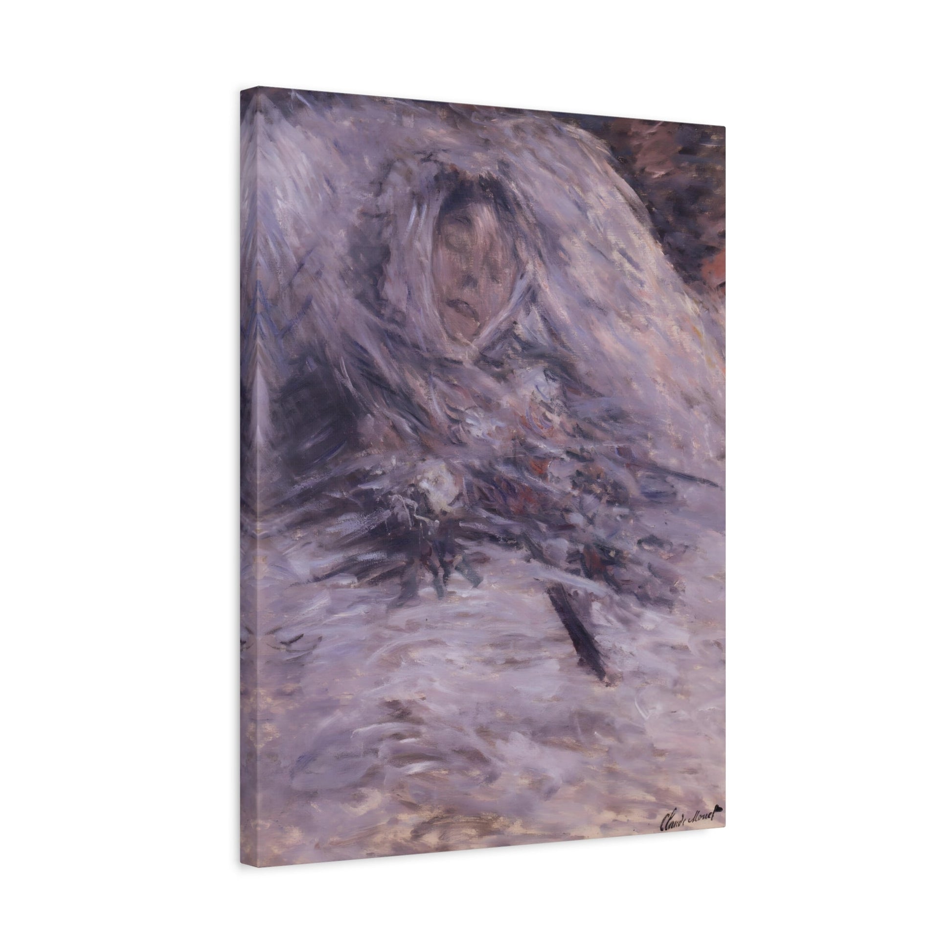 Canvas Wall Art Print - Vintage Monet Camille on Her Deathbed Prints