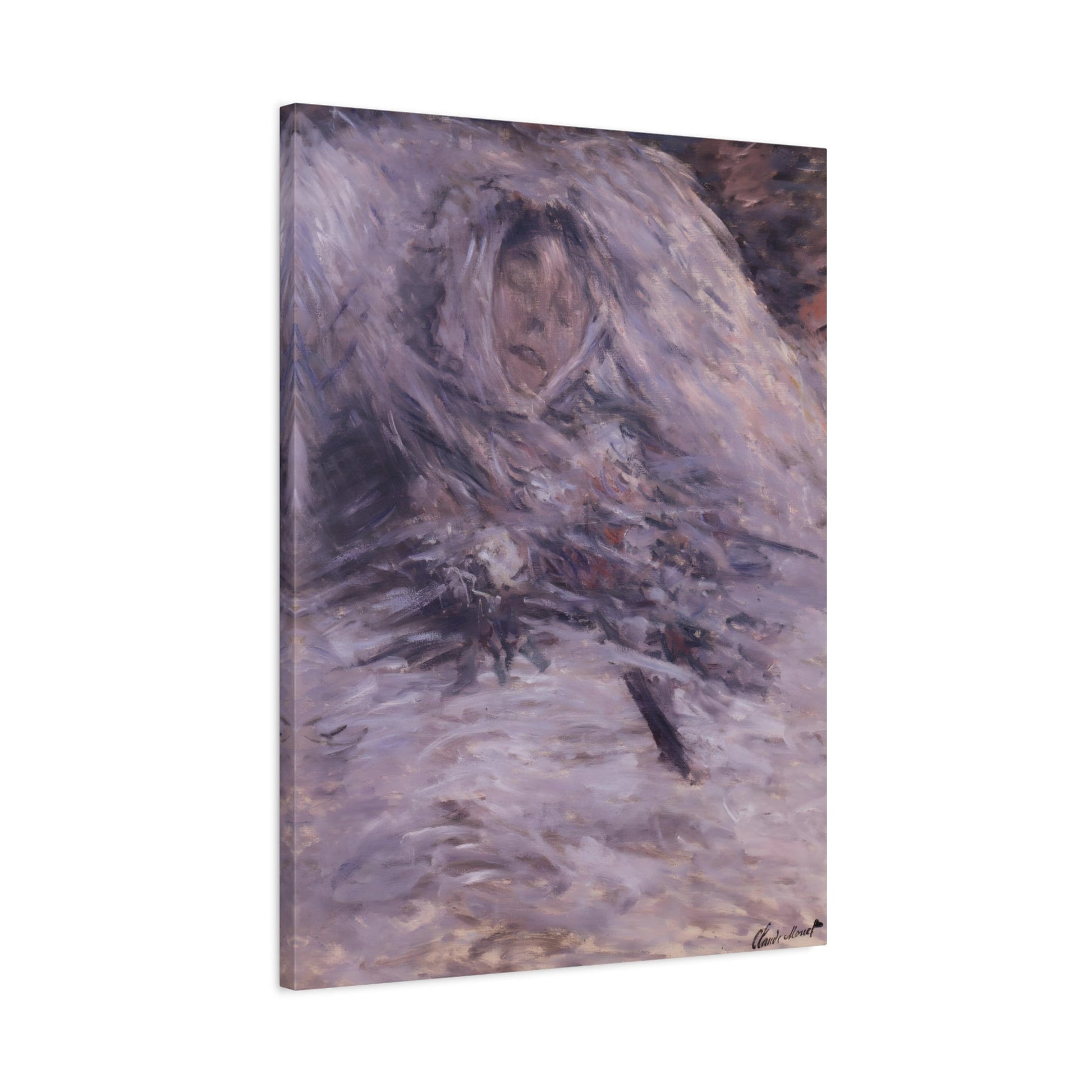 Canvas Wall Art Print - Vintage Monet Camille on Her Deathbed Prints