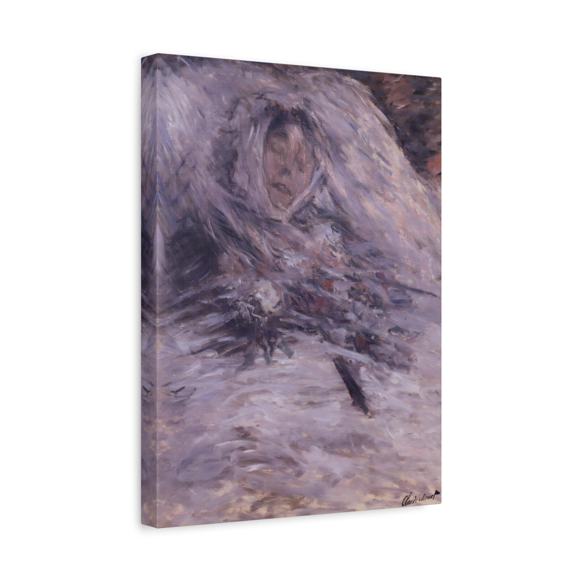 Canvas Wall Art Print - Vintage Monet Camille on Her Deathbed Prints