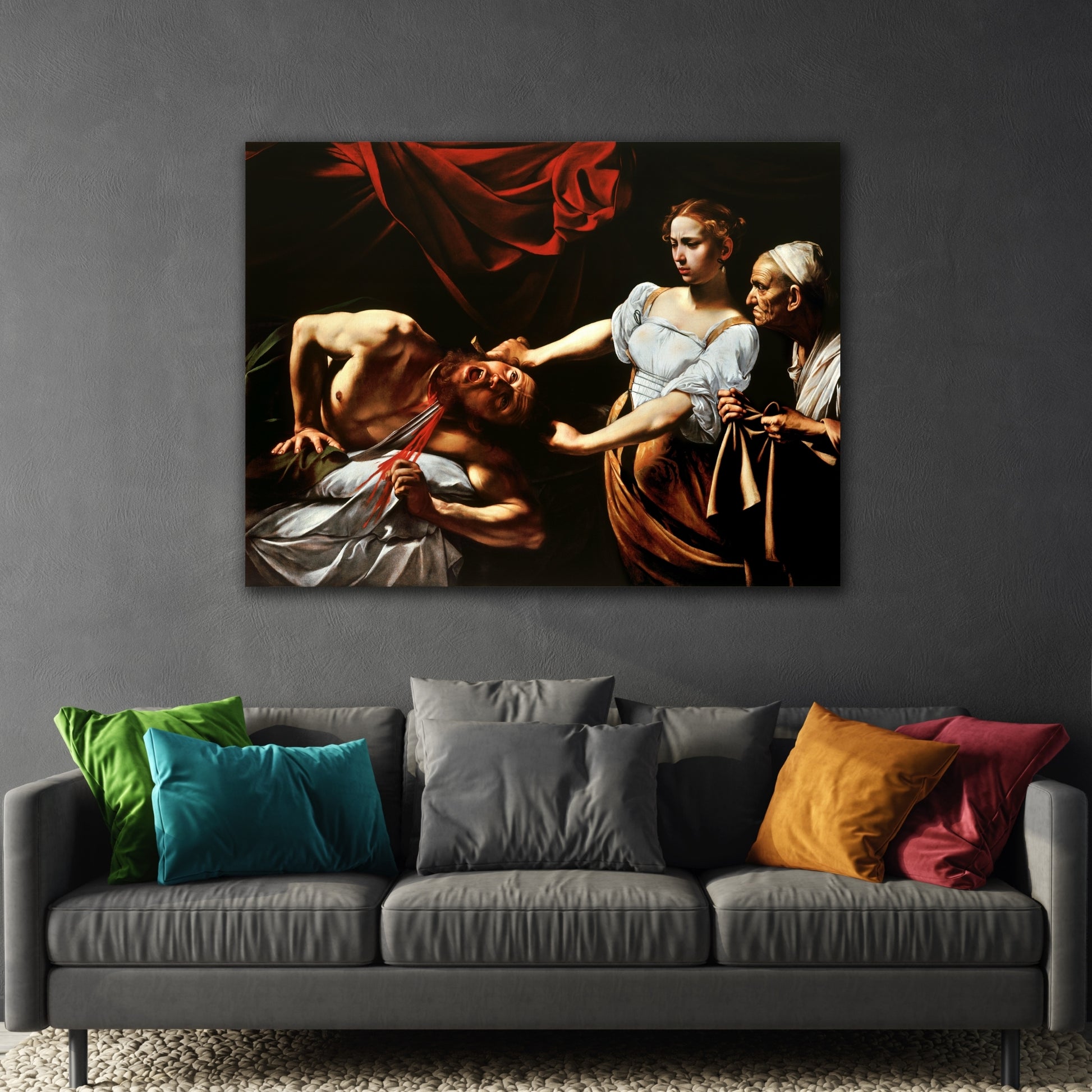 Caravaggio Judith Beheading Holofernes Canvas Wall Art Print