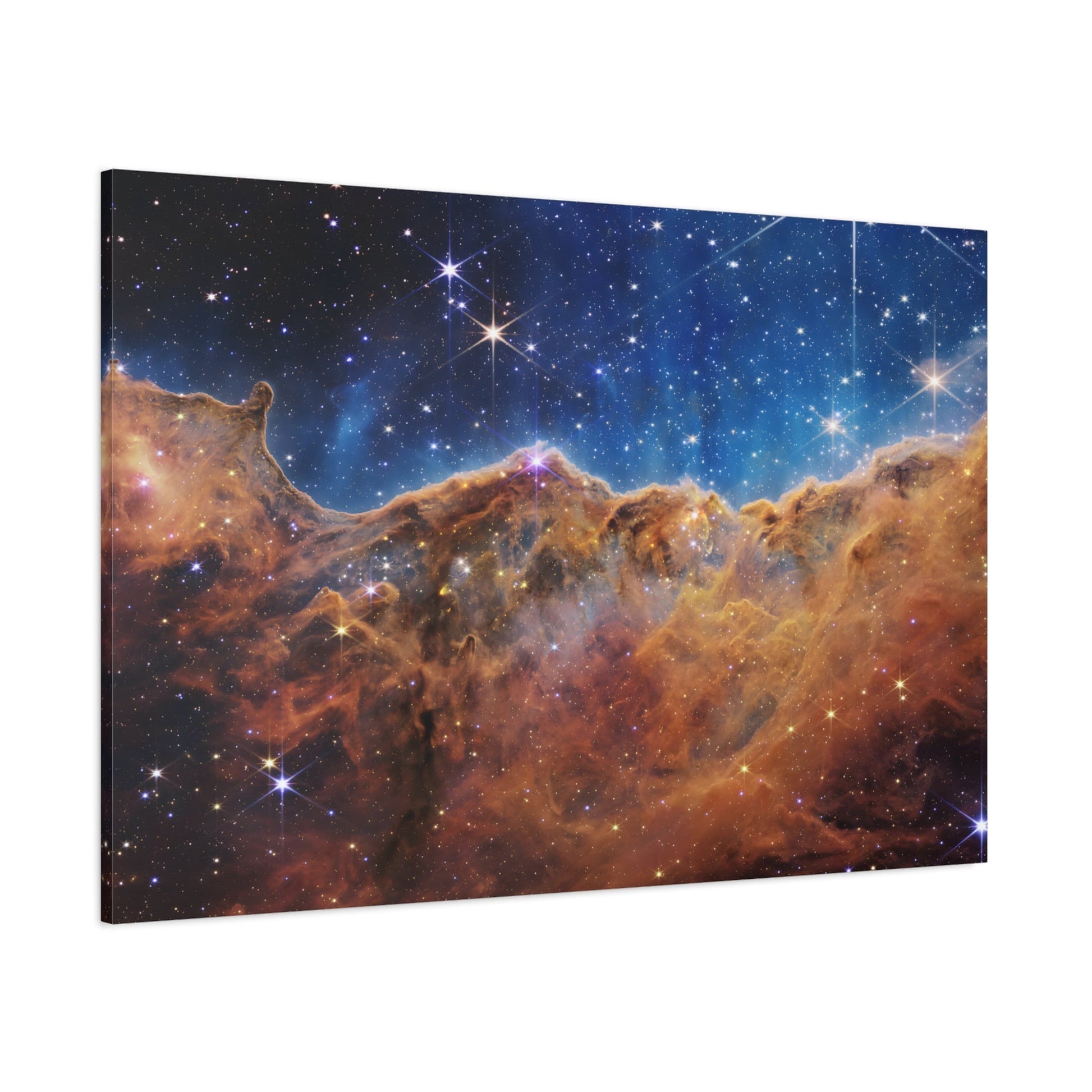 Carina Nebula NASA Deep Field James Webb Space Telescope - Cosmic Cliffs Canvas Wall Art Print