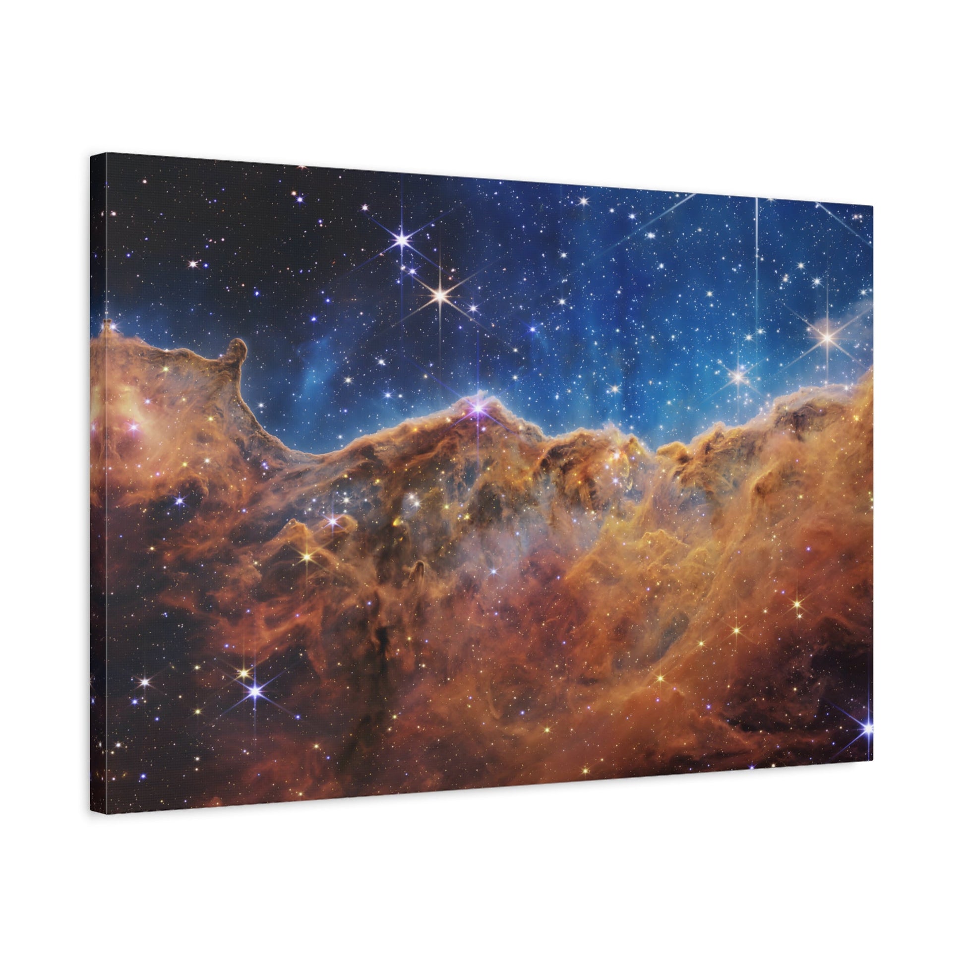 Carina Nebula NASA Deep Field James Webb Space Telescope - Cosmic Cliffs Canvas Wall Art Print