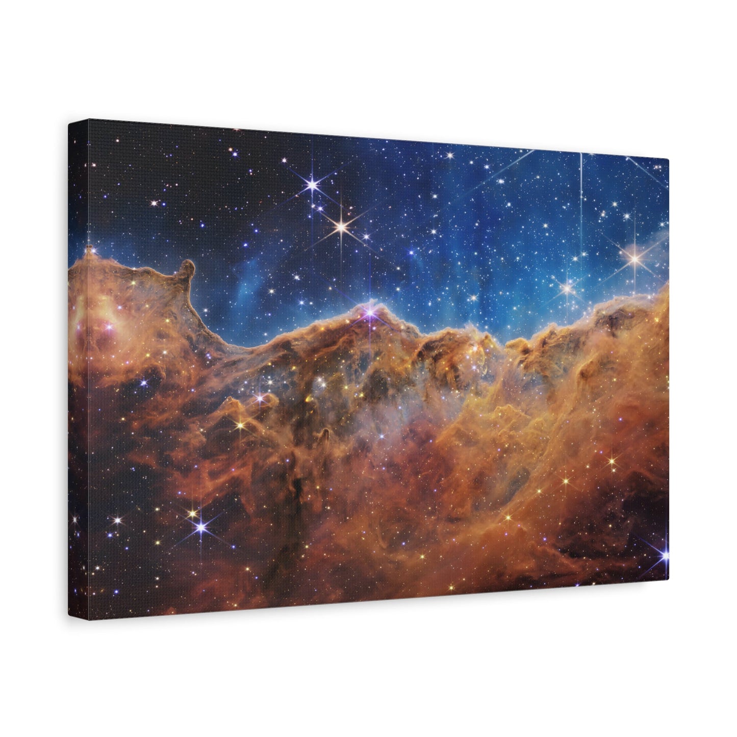 Carina Nebula NASA Deep Field James Webb Space Telescope - Cosmic Cliffs Canvas Wall Art Print