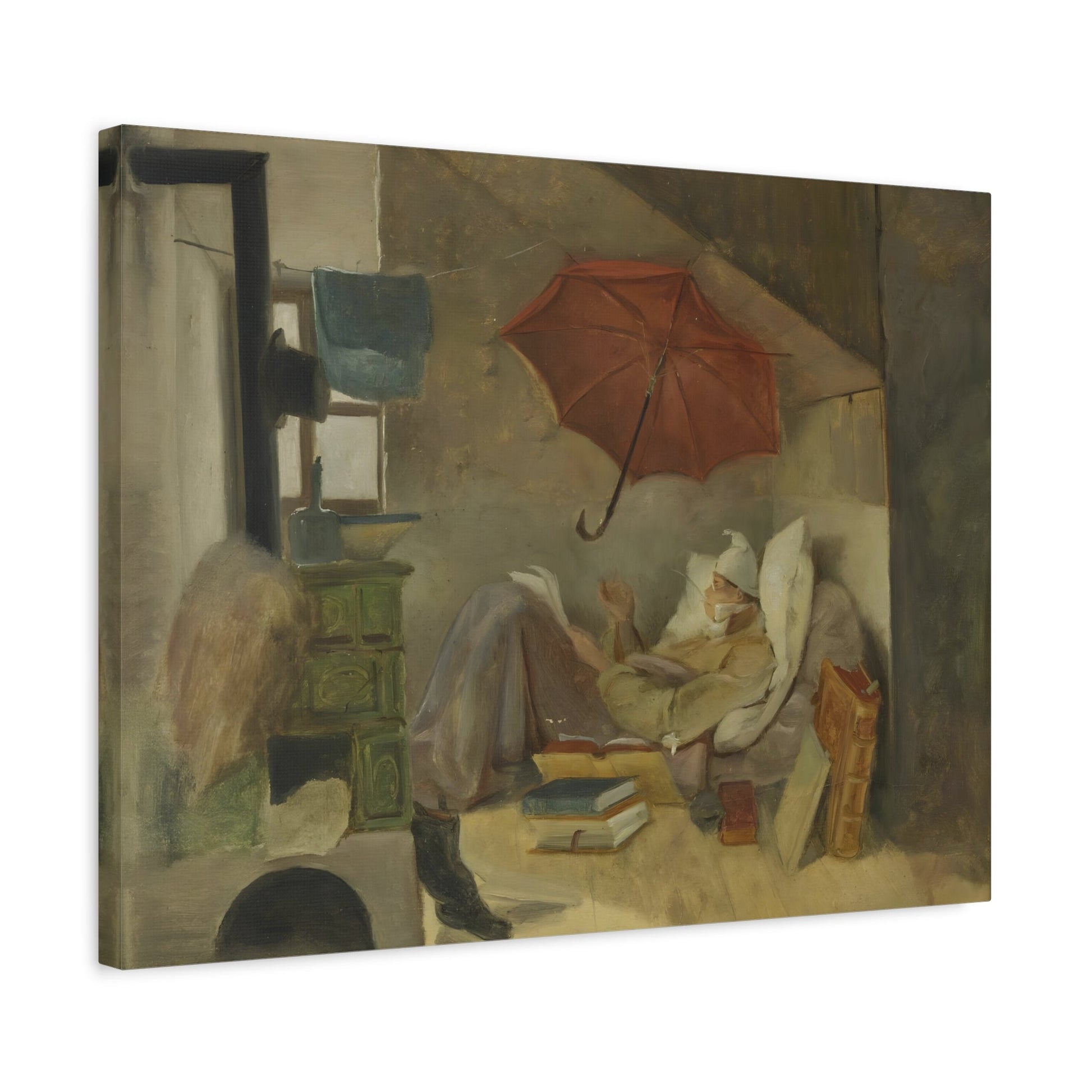 Carl Spitzweg The Poor Poet - Canvas Wall Art Reproduction