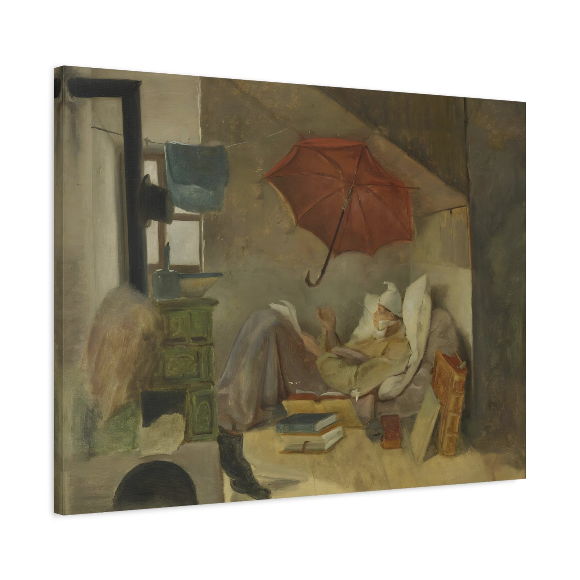 Carl Spitzweg The Poor Poet - Canvas Wall Art Reproduction