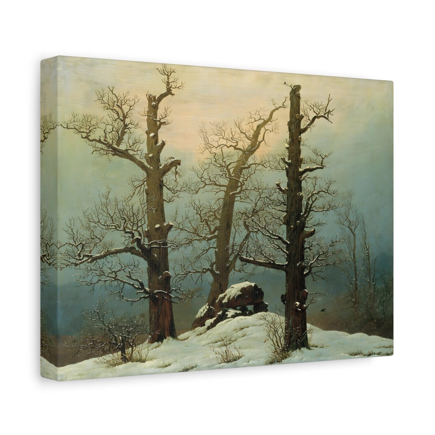 Caspar David Friedrich Dolmen in the Snow - Landscape Canvas Wall Art Print