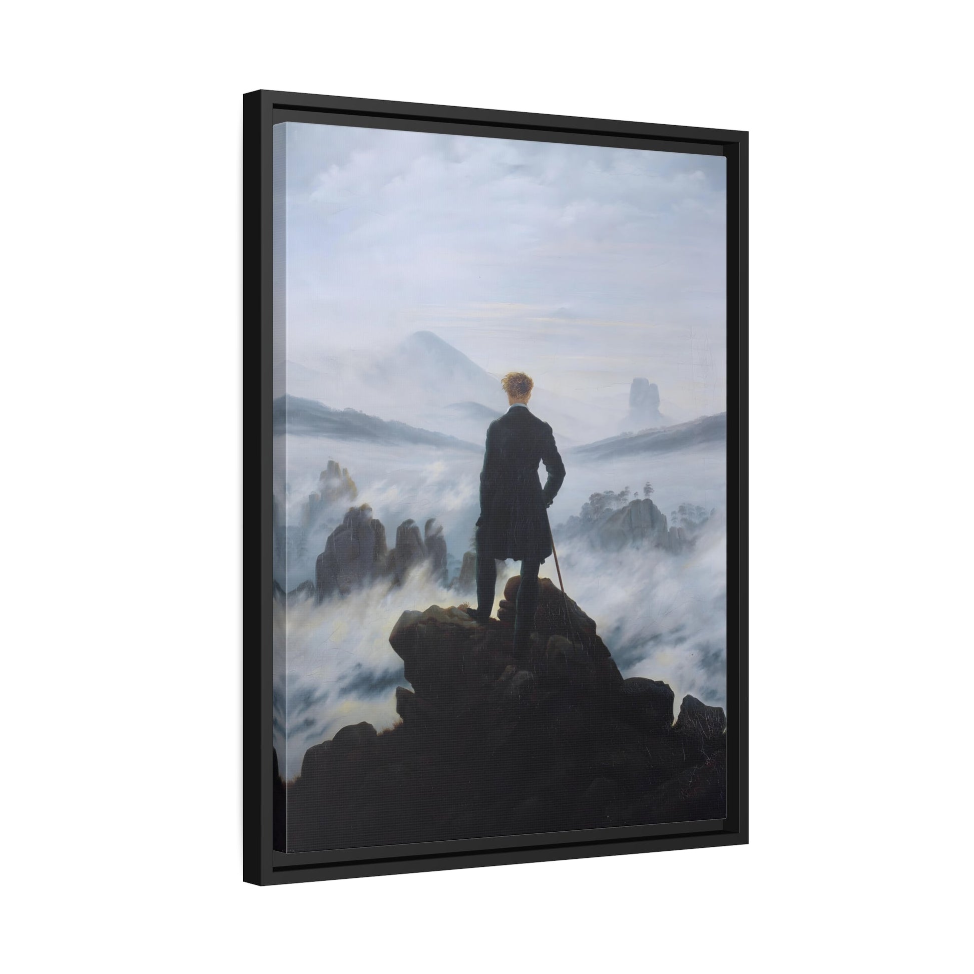 Caspar David Friedrich The Wanderer Above the Sea of Fog - Framed Canvas Art Reproduction