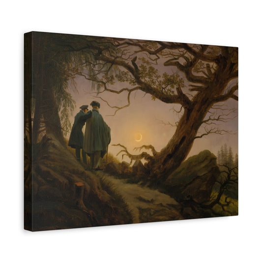 Caspar David Friedrich Two Men Contemplating the Moon - Canvas Wall Art Print