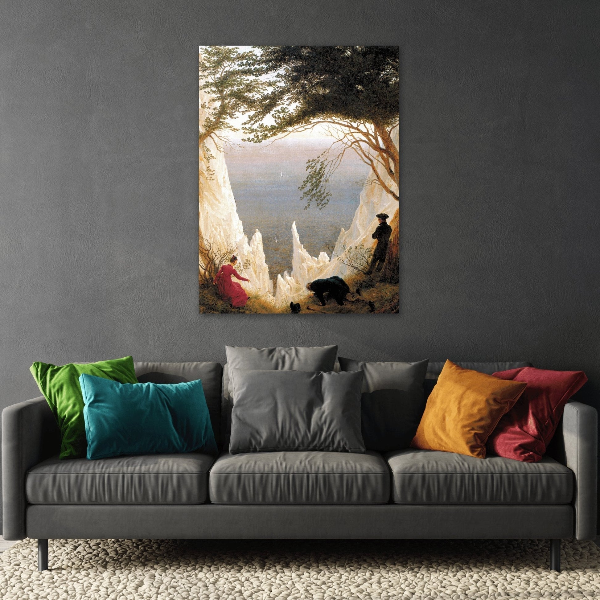 Caspar Friedrich Chalk Cliffs on Rugen - Canvas Wall Art Painting Print