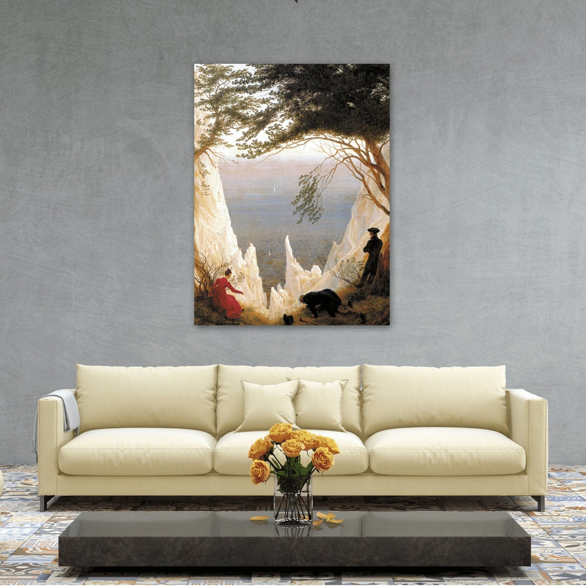 Caspar Friedrich Chalk Cliffs on Rugen - Canvas Wall Art Painting Print