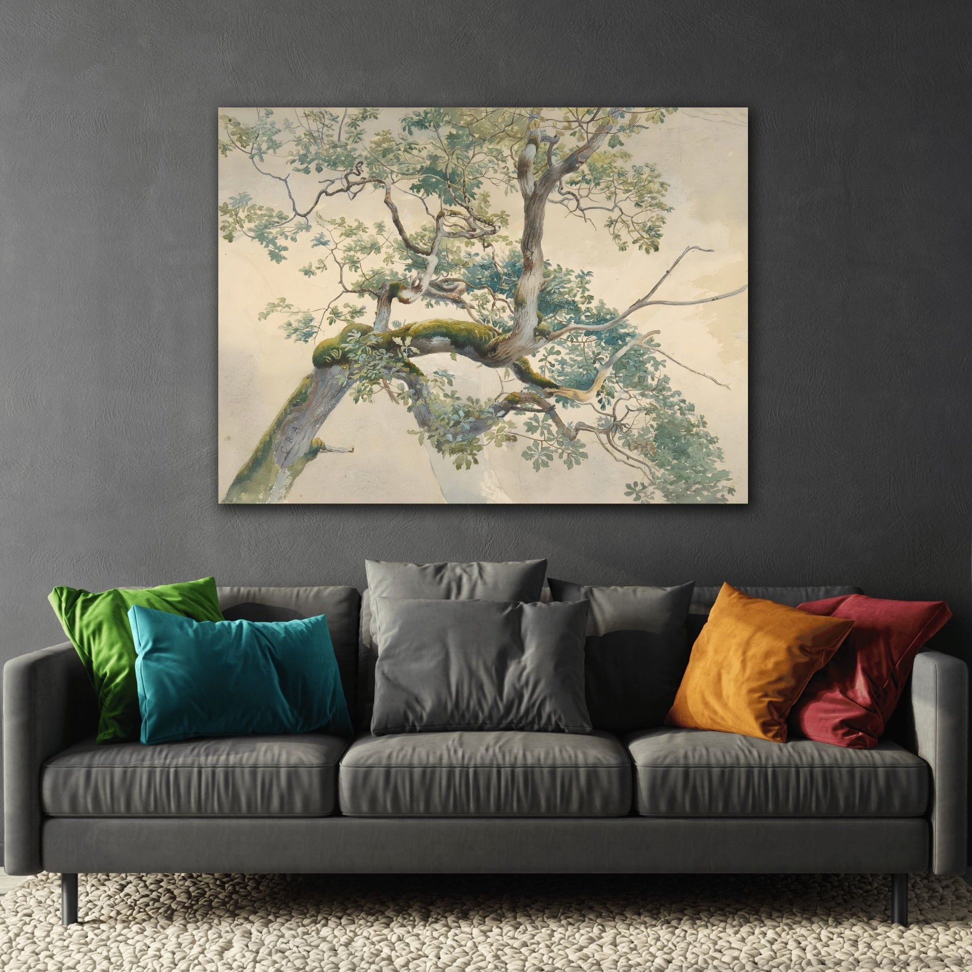 Charles Reginal Aston Tree Branches - Canvas Wall Art Reproduction