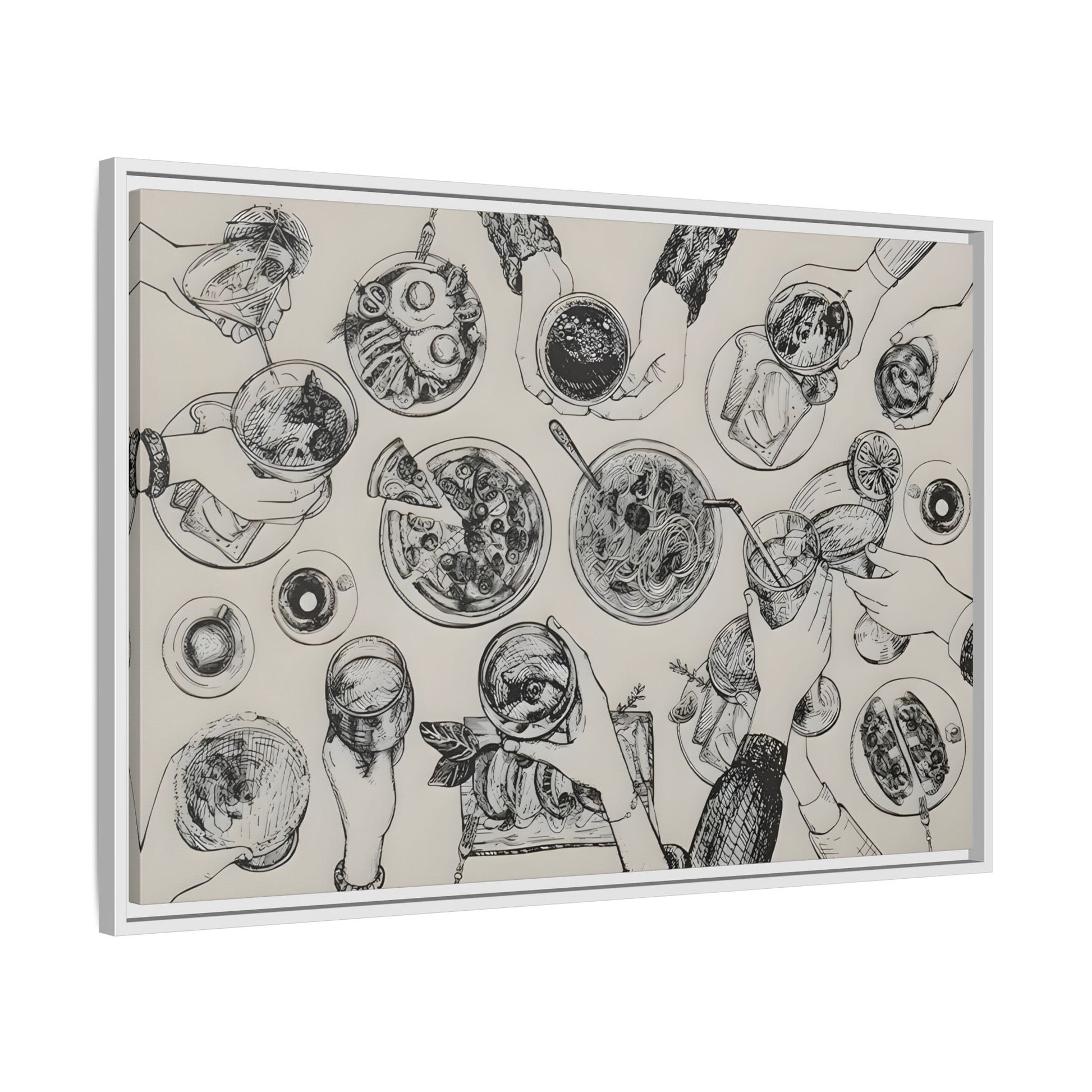 Cheers Cocktail Bar Cart Wall Art Canvas Print, Trendy Kitchen Decor