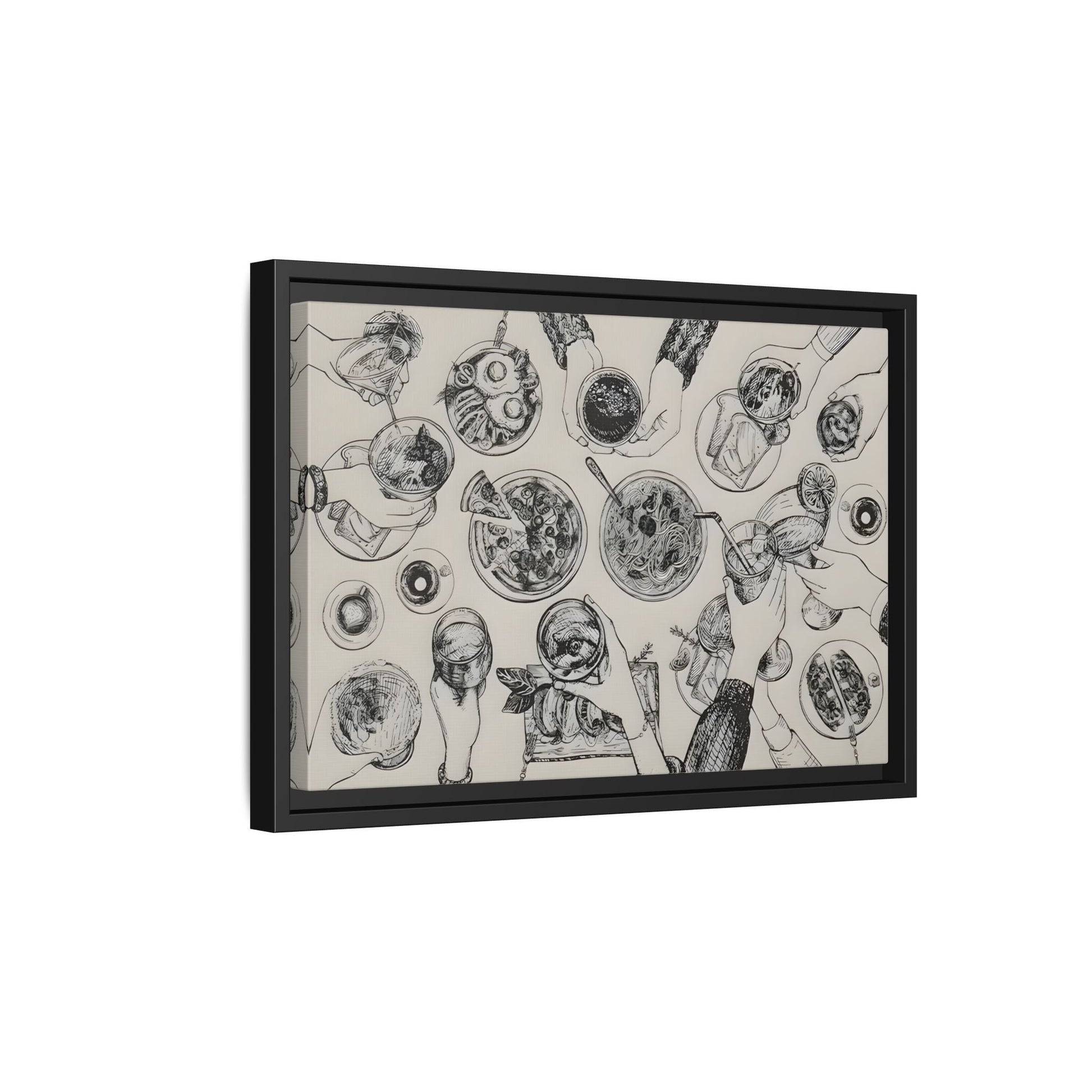 Cheers Cocktail Bar Cart Wall Art Canvas Print, Trendy Kitchen Decor