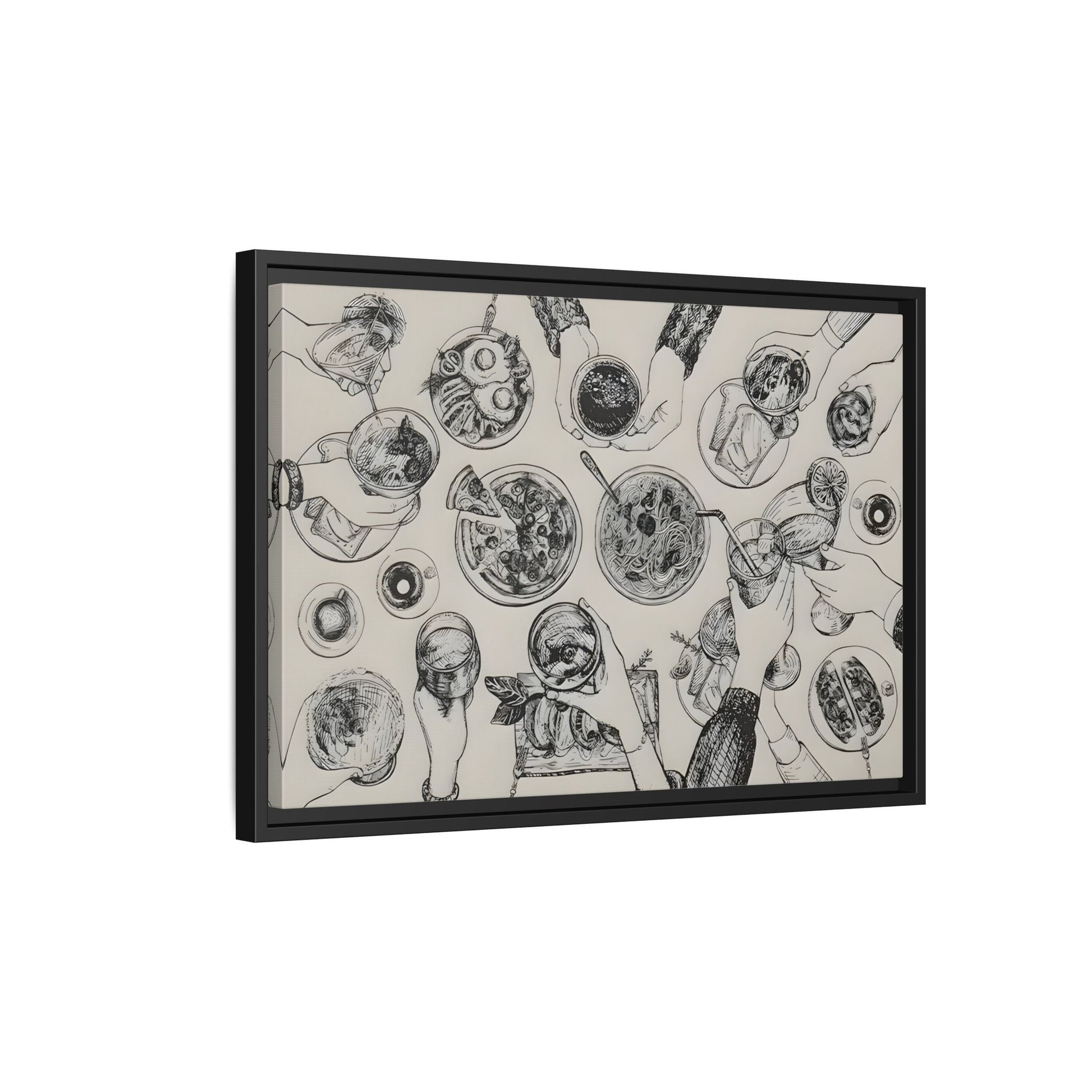 Cheers Cocktail Bar Cart Wall Art Canvas Print, Trendy Kitchen Decor