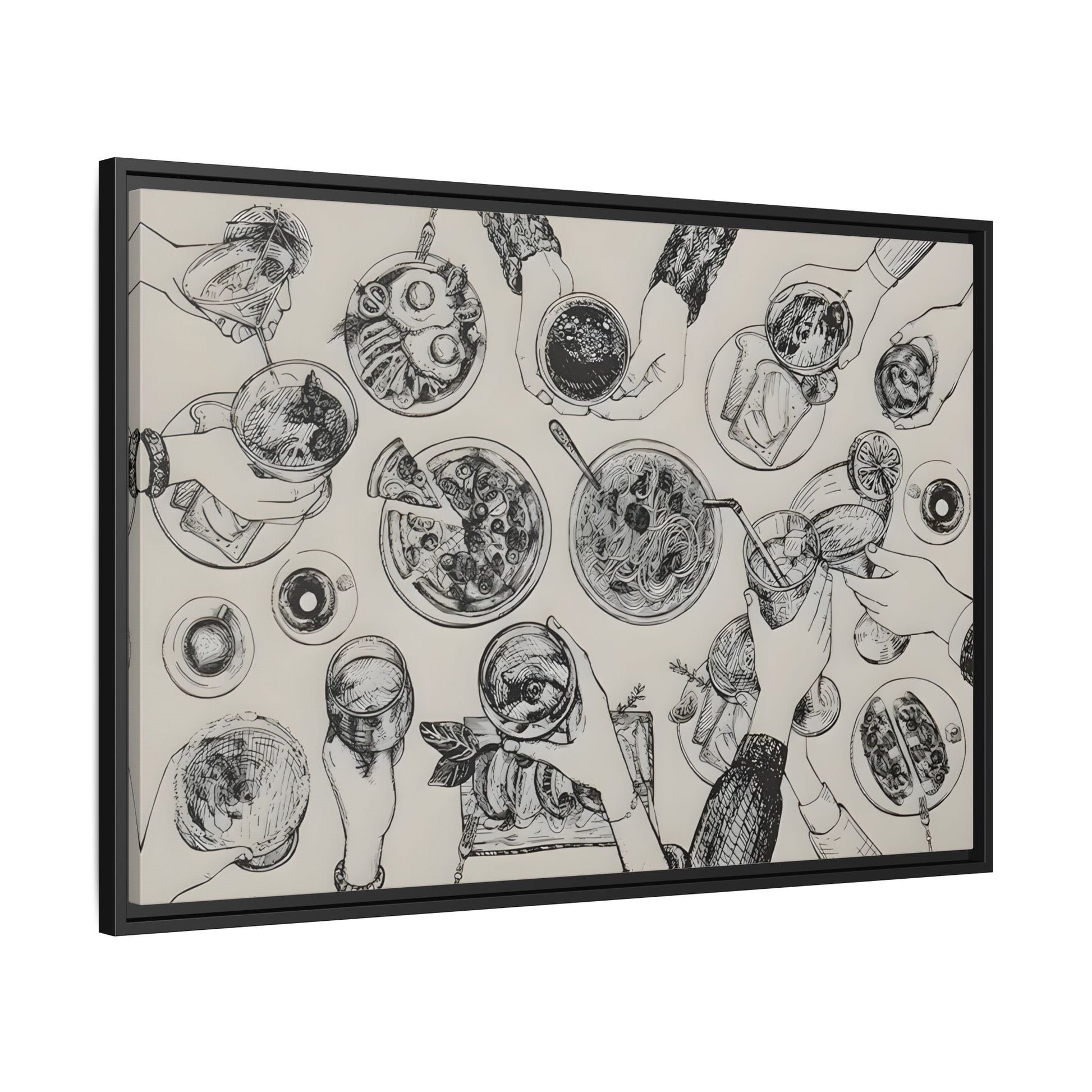 Cheers Cocktail Bar Cart Wall Art Canvas Print, Trendy Kitchen Decor