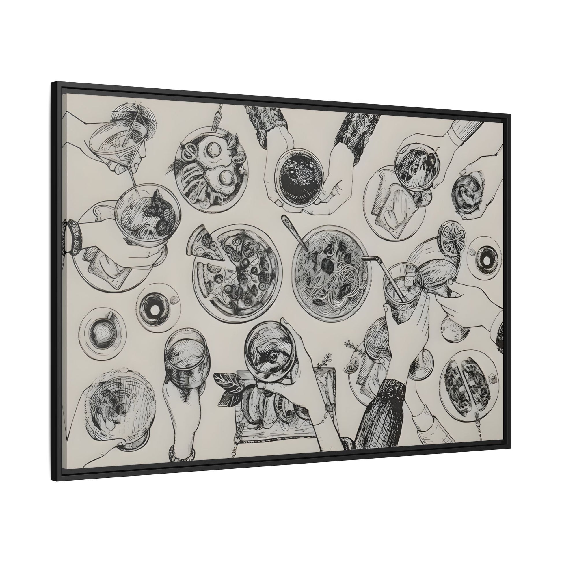 Cheers Cocktail Bar Cart Wall Art Canvas Print, Trendy Kitchen Decor