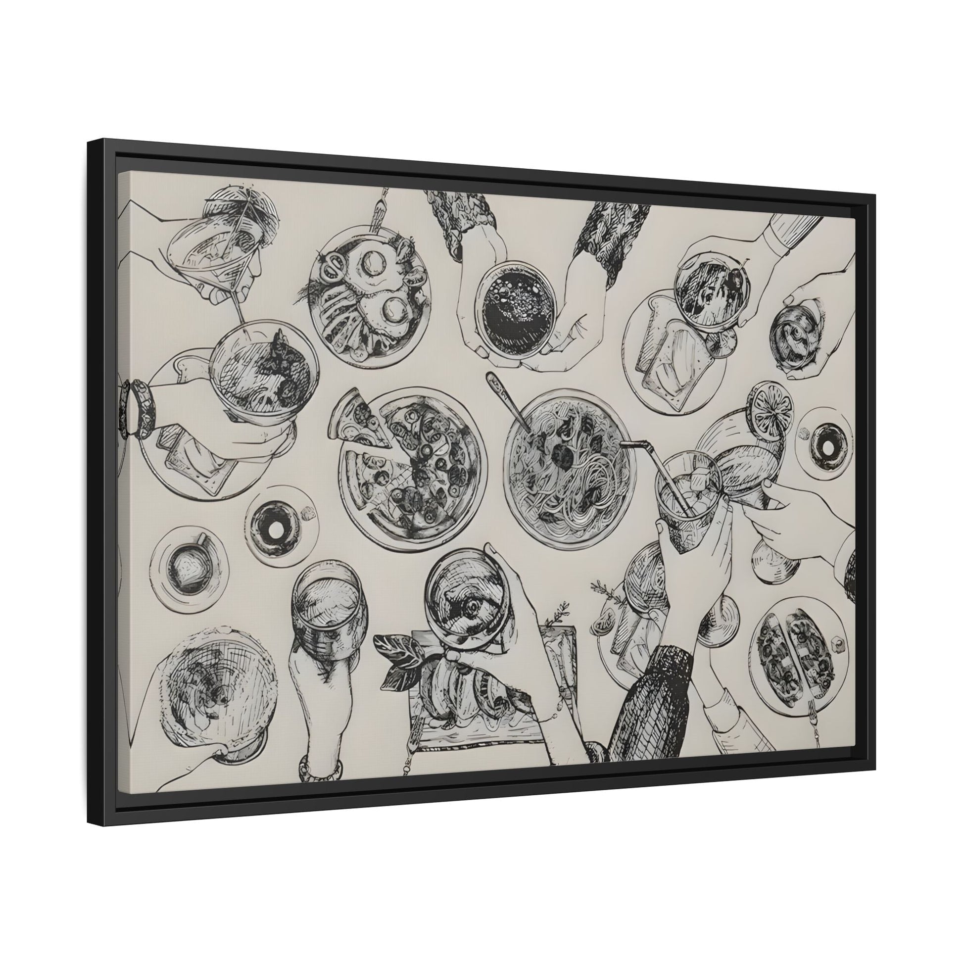 Cheers Cocktail Bar Cart Wall Art Canvas Print, Trendy Kitchen Decor