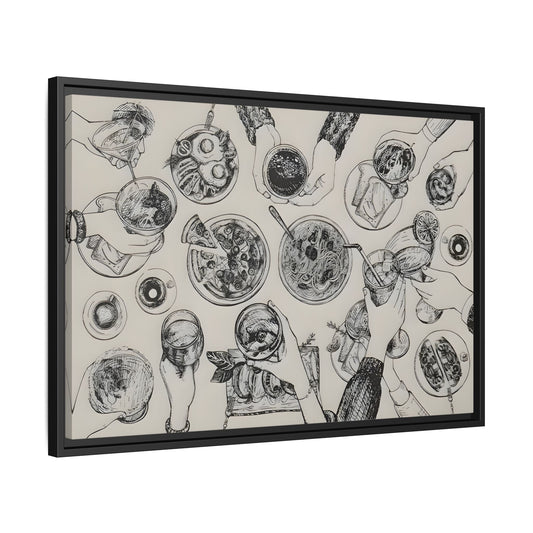 Cheers Cocktail Bar Cart Wall Art Canvas Print, Trendy Kitchen Decor
