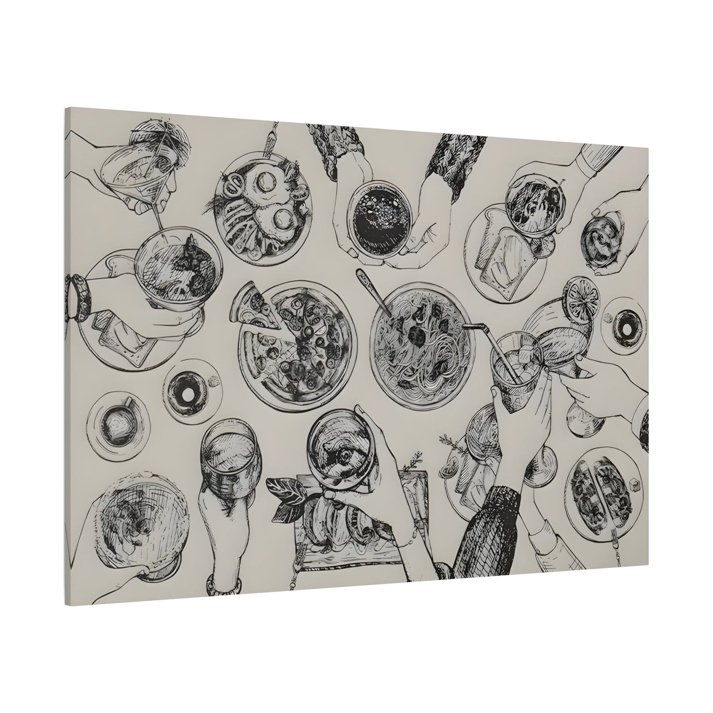 Cheers Cocktail Bar Wall Art Canvas Print Kitchen Decor