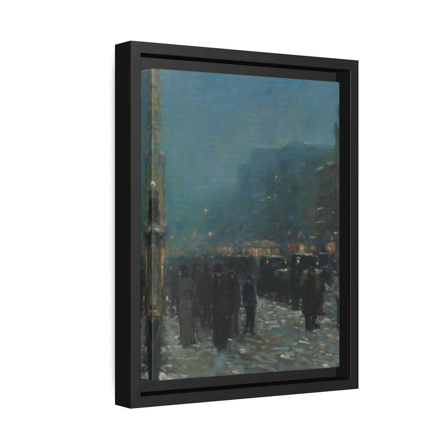 Childe Hassam Broadway and 42nd Street - Framed Canvas Art Reproduction