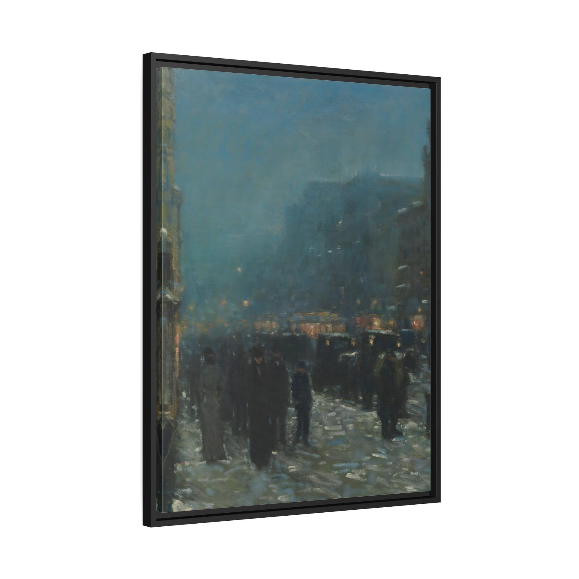 Childe Hassam Broadway and 42nd Street - Framed Canvas Art Reproduction