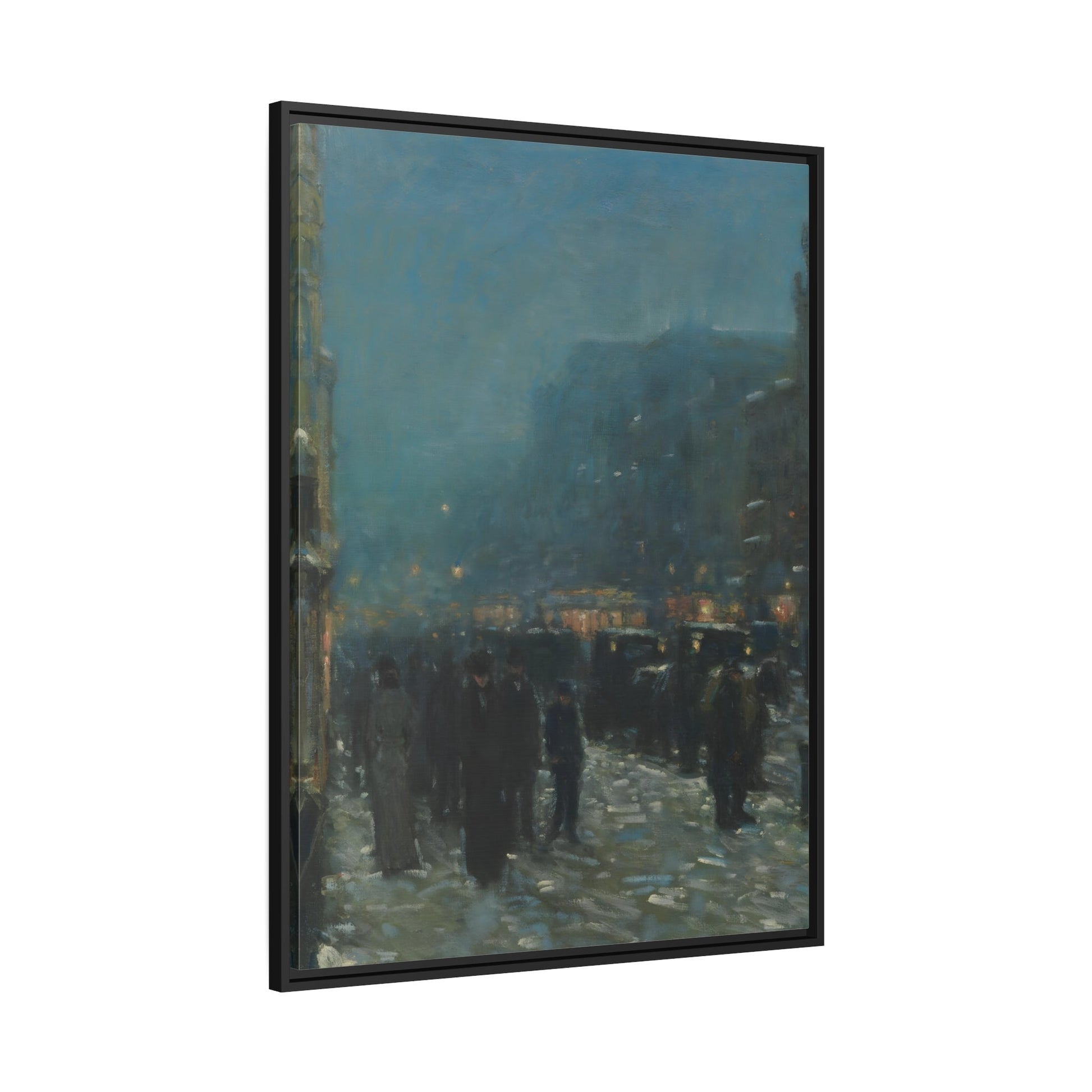 Childe Hassam Broadway and 42nd Street - Framed Canvas Art Reproduction