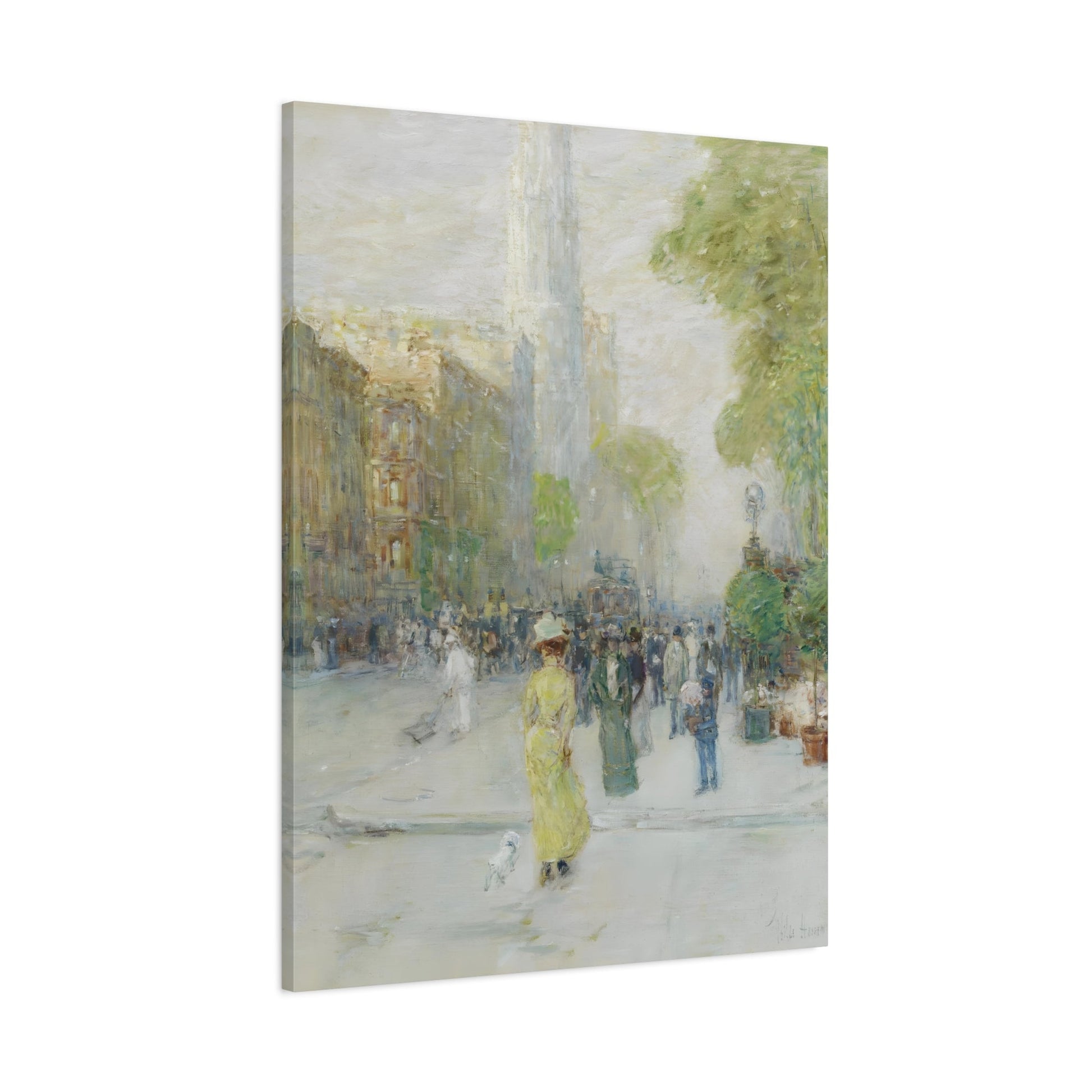 Childe Hassam New York Street Scene - Canvas Art Reproduction