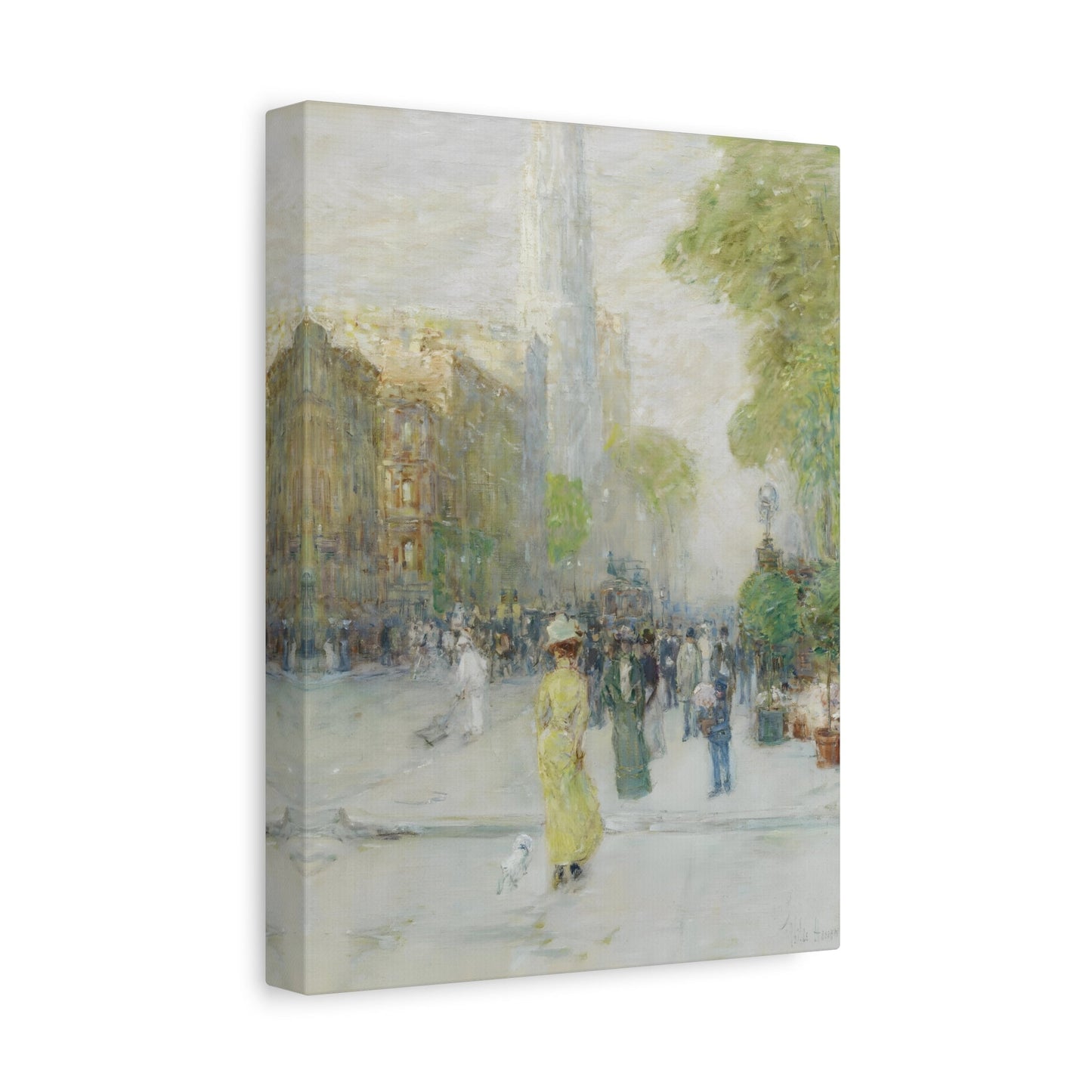 Childe Hassam New York Street Scene - Canvas Art Reproduction