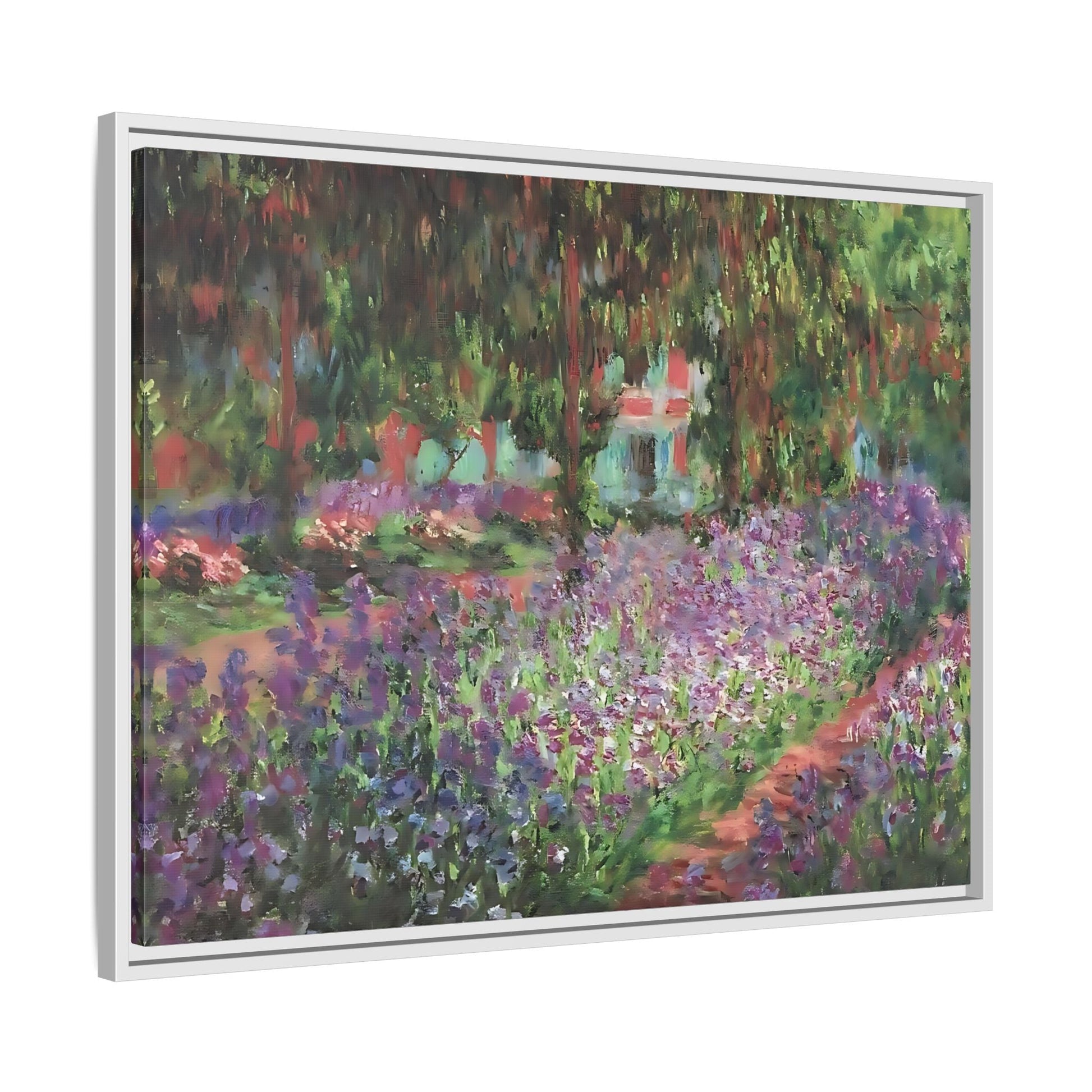 Claude Monet Artists Garden Giverny - Colorful Canvas Wall Art Decor Print