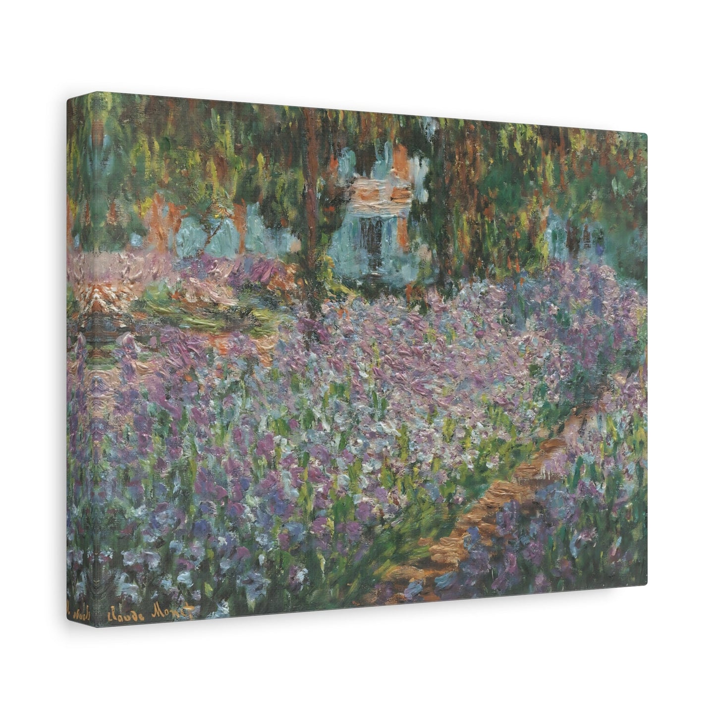 Claude Monet Artists Garden Giverny Colorful Landscape - Canvas Wall Art Print