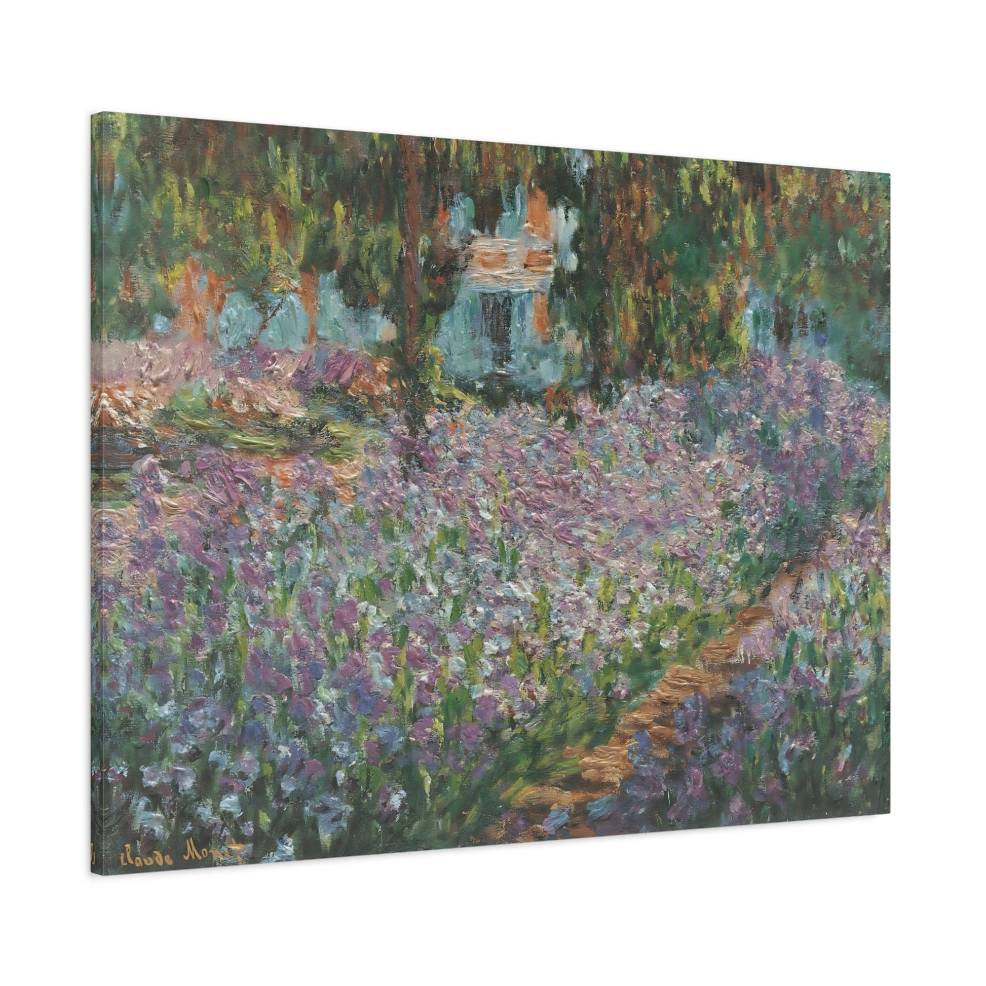 Claude Monet Artists Garden Giverny Colorful Landscape - Canvas Wall Art Print