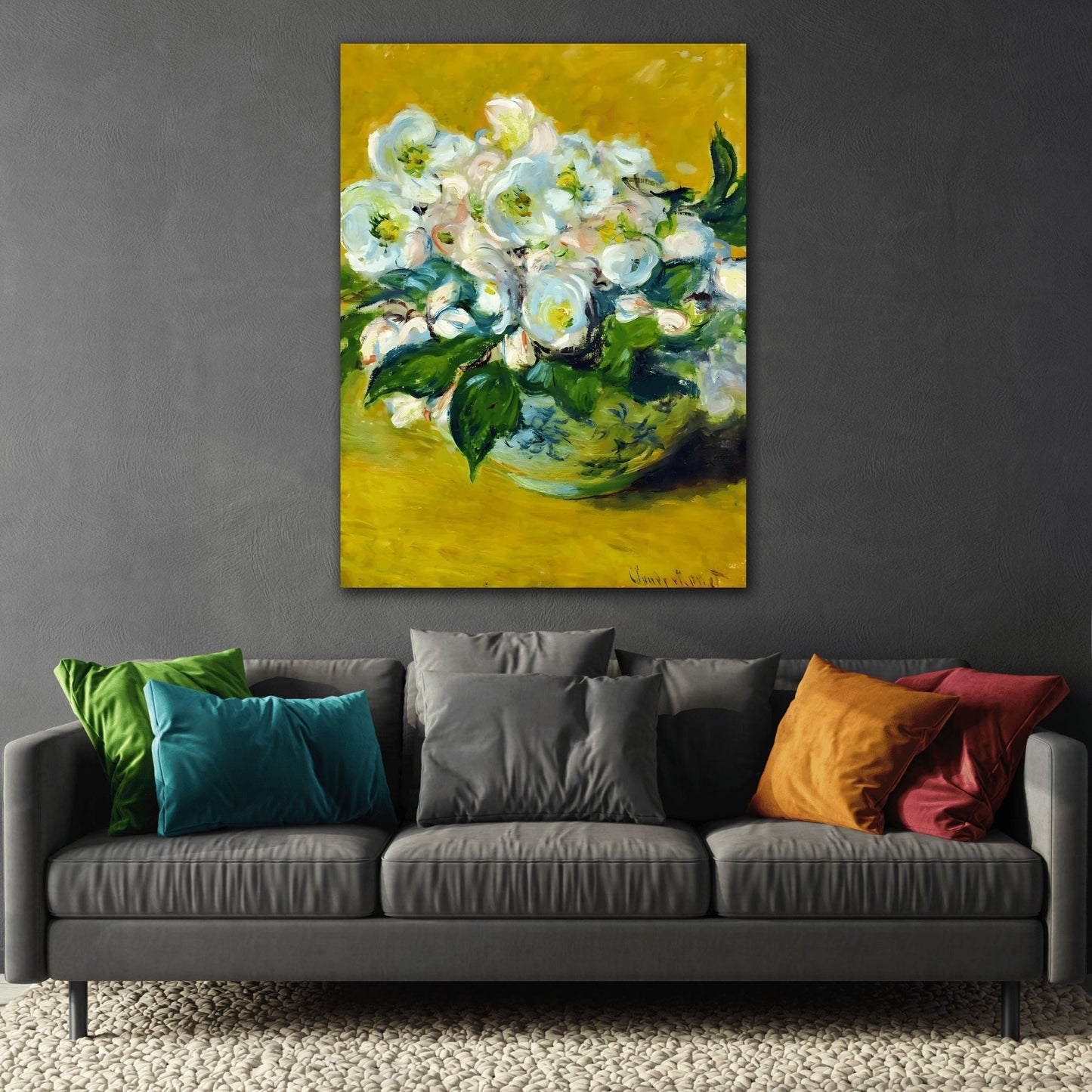 Claude Monet Christmas Roses - Canvas Art Reproduction