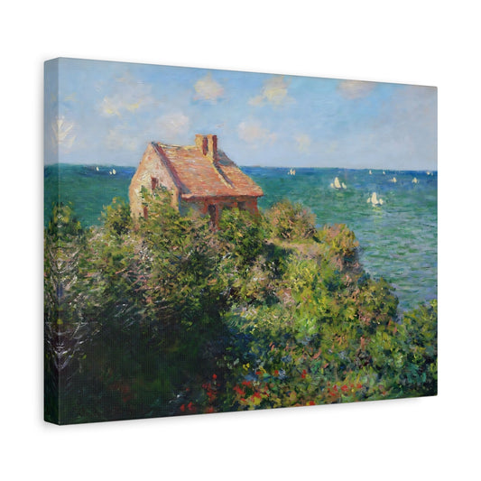 Claude Monet Fishermans Cottage on the Cliffs - Canvas Wall Art Reproduction