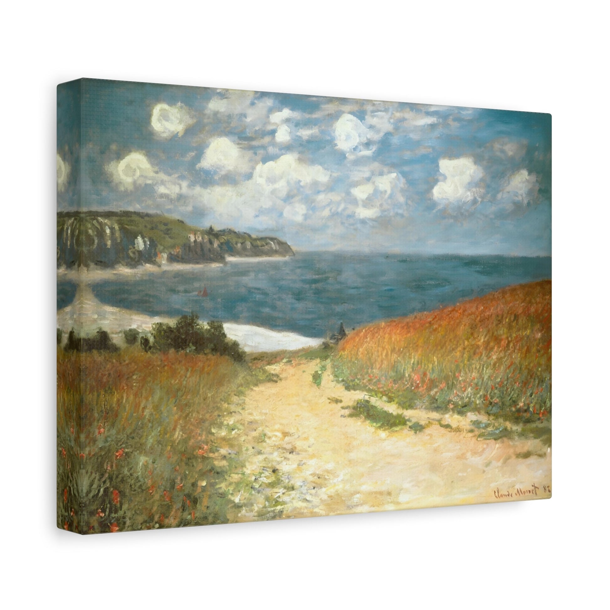 Claude Monet Path in the Wheat in Pourville - Canvas Print Coastal Landscape