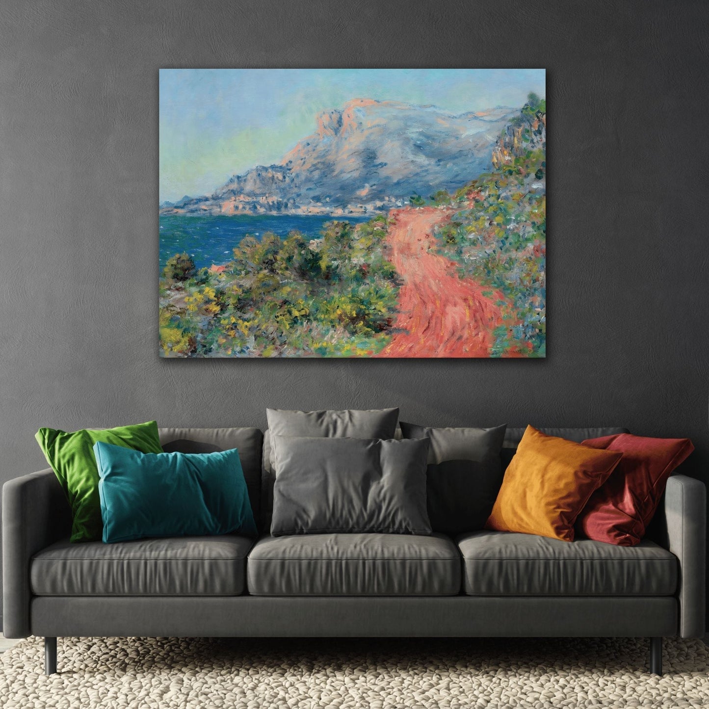 Claude Monet Red Road near Menton - Canvas Wall Art Reproduction