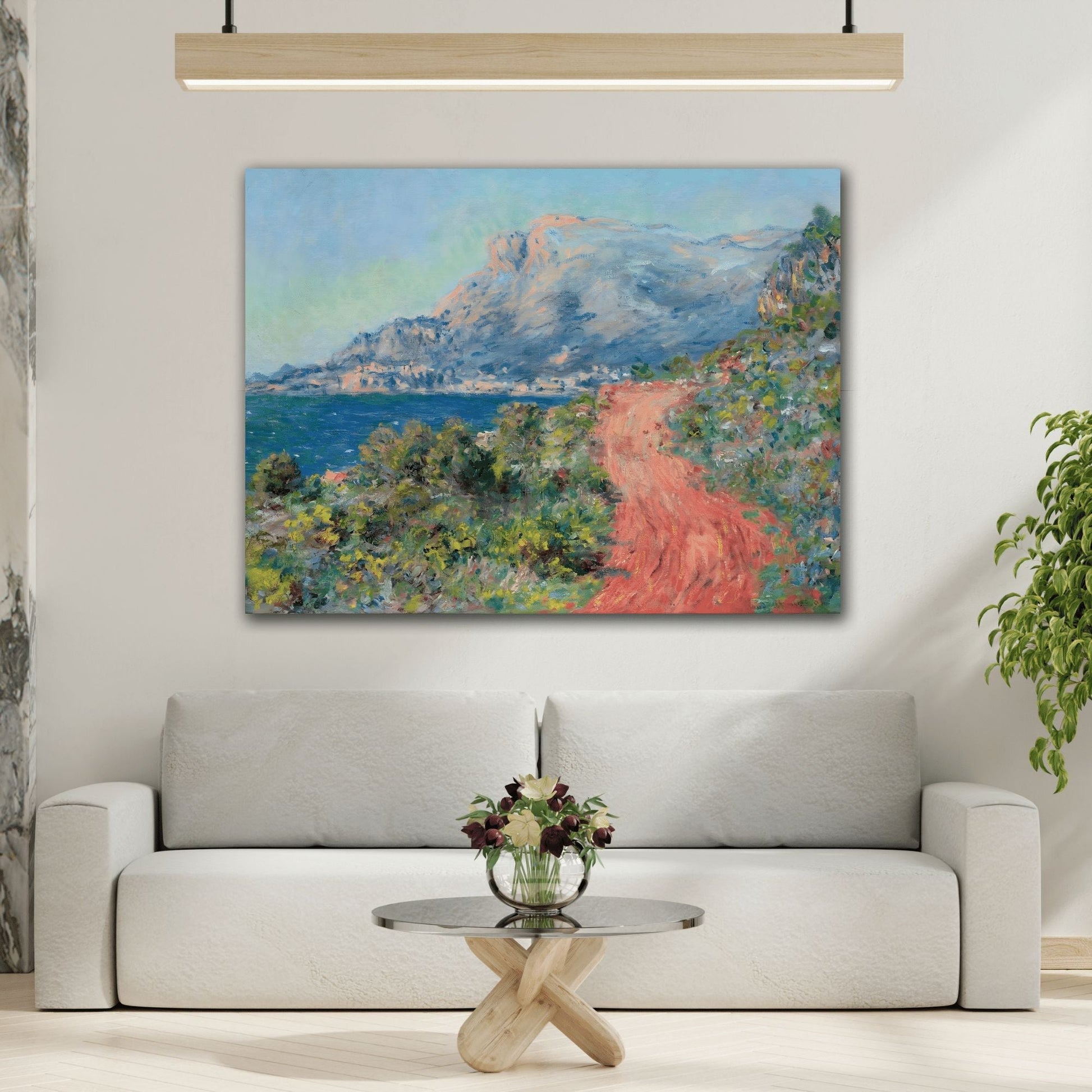 Claude Monet Red Road near Menton - Canvas Wall Art Reproduction