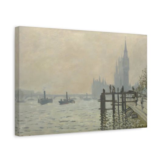 Claude Monet Thames Below Westminster - Canvas Wall Art Reproduction