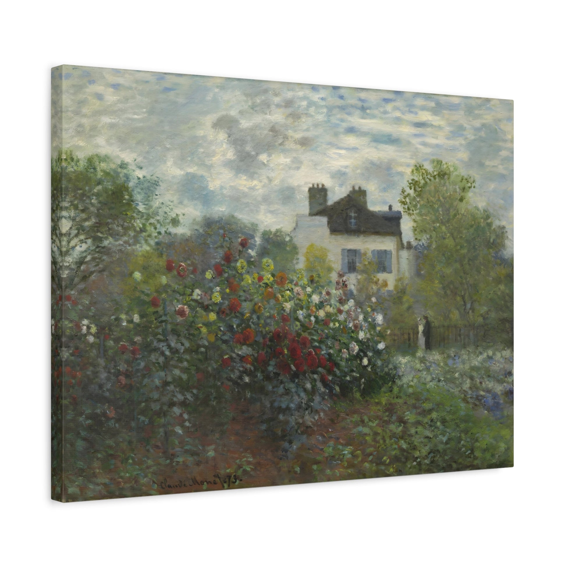 Claude Monet The Artist Garden in Argenteuil - Canvas Print Flower Gardens Scene