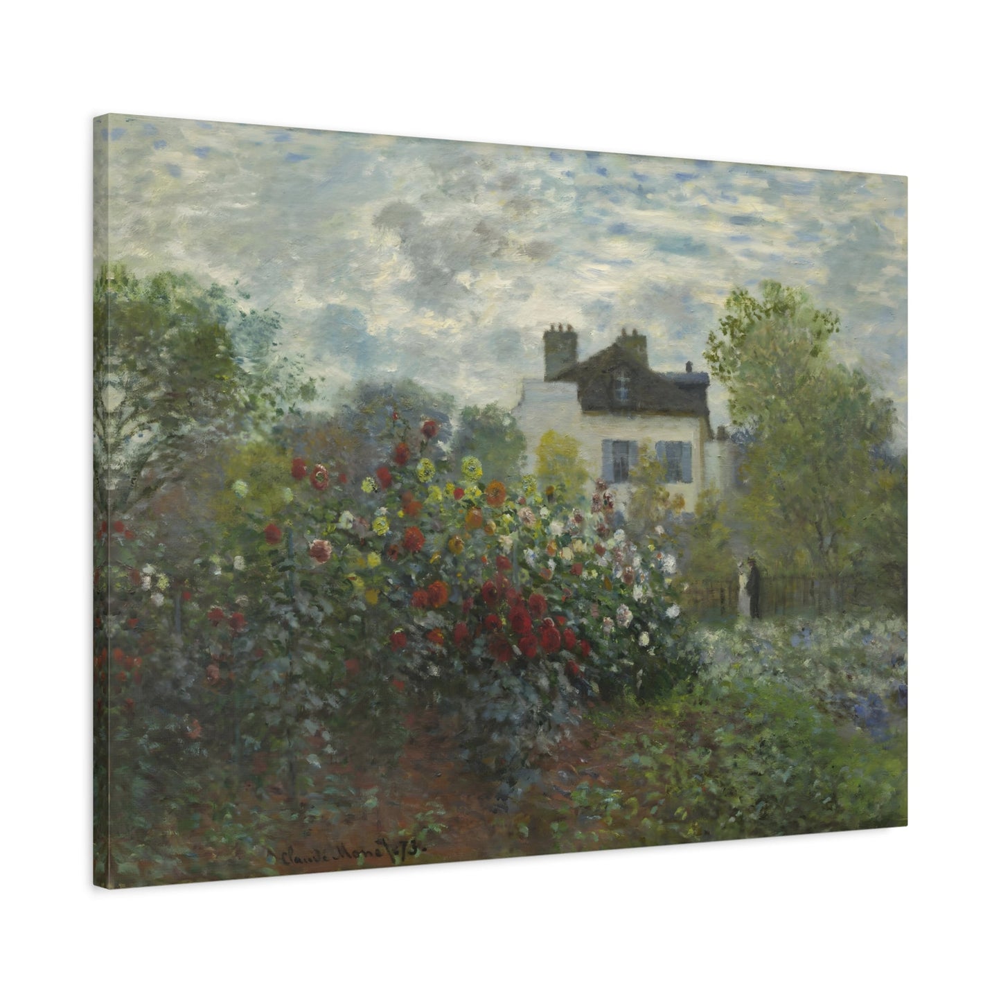 Claude Monet The Artist Garden in Argenteuil - Canvas Print Flower Gardens Scene