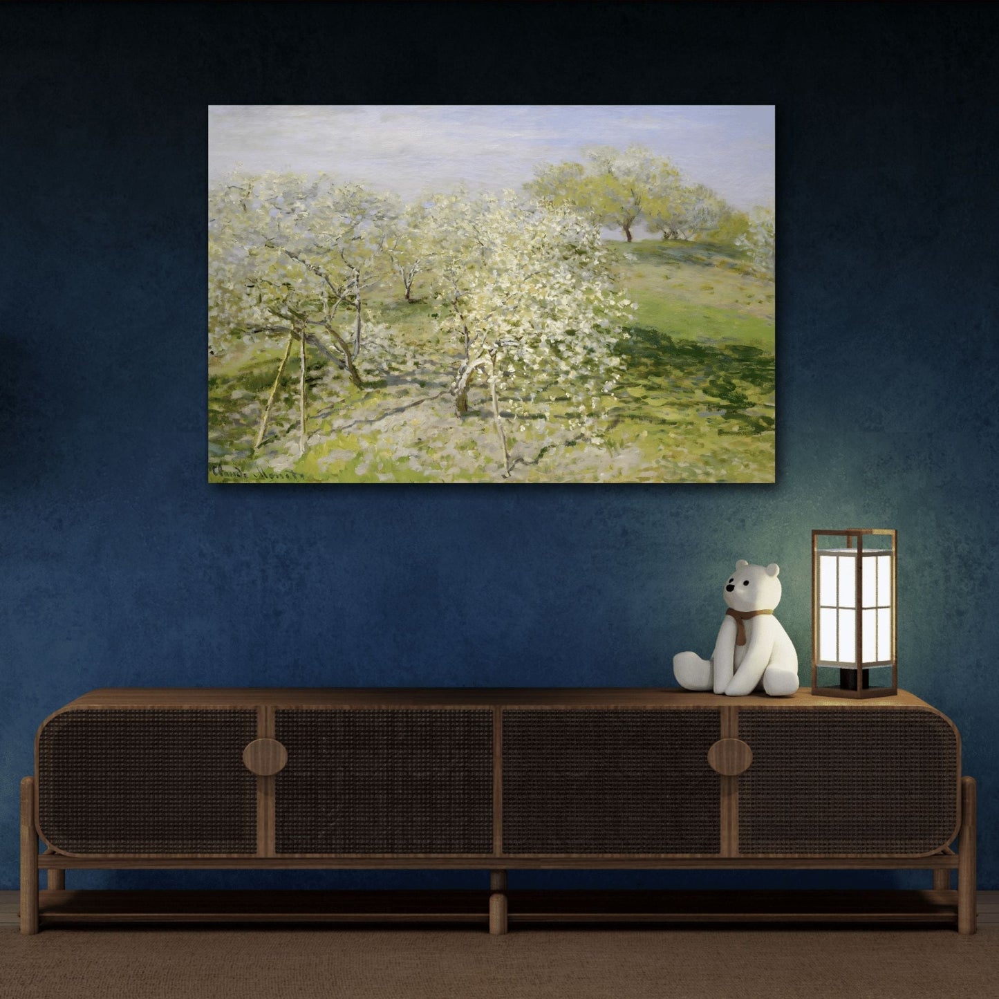 Claude Monet Trees in Blossom - Canvas Art Reproduction