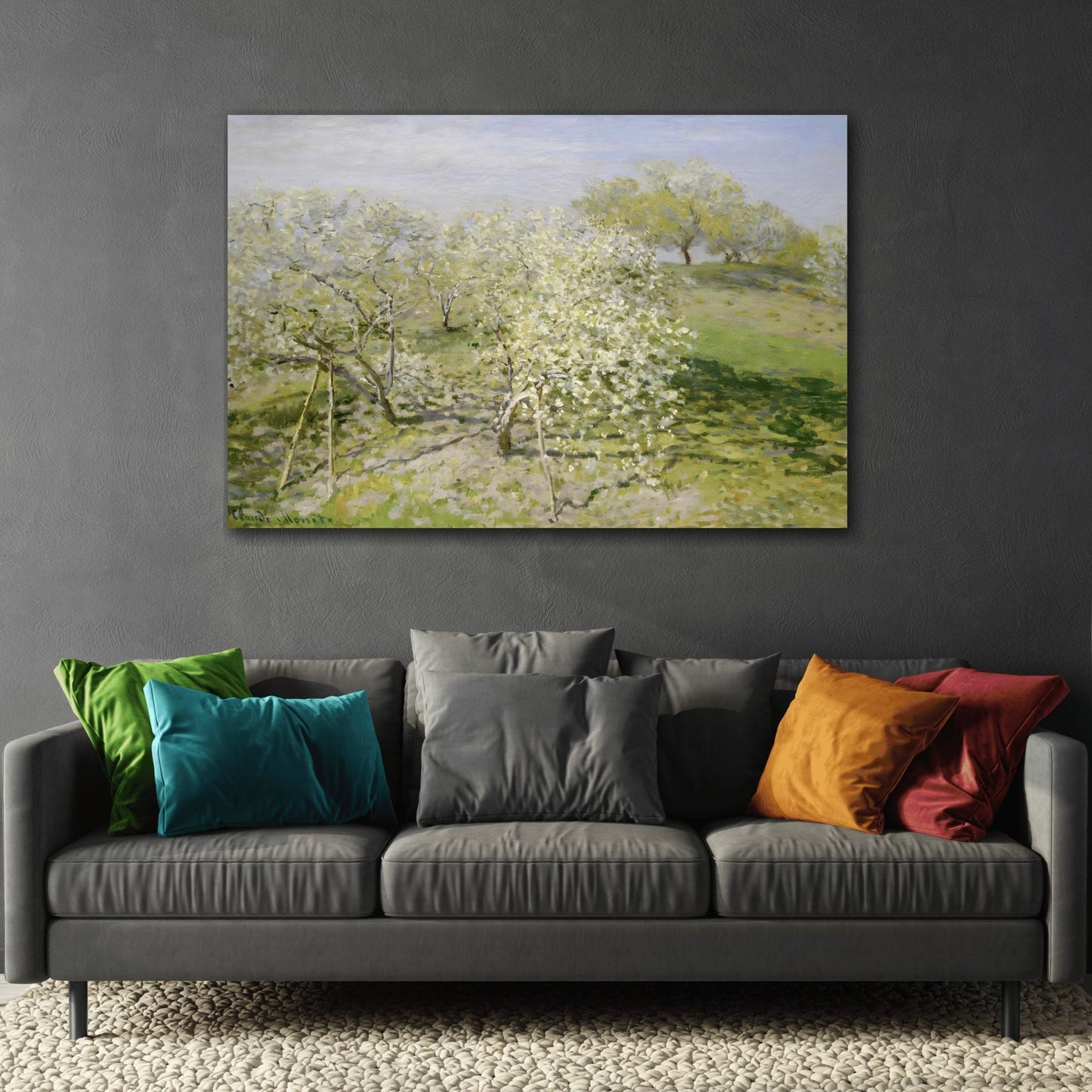 Claude Monet Trees in Blossom - Canvas Art Reproduction