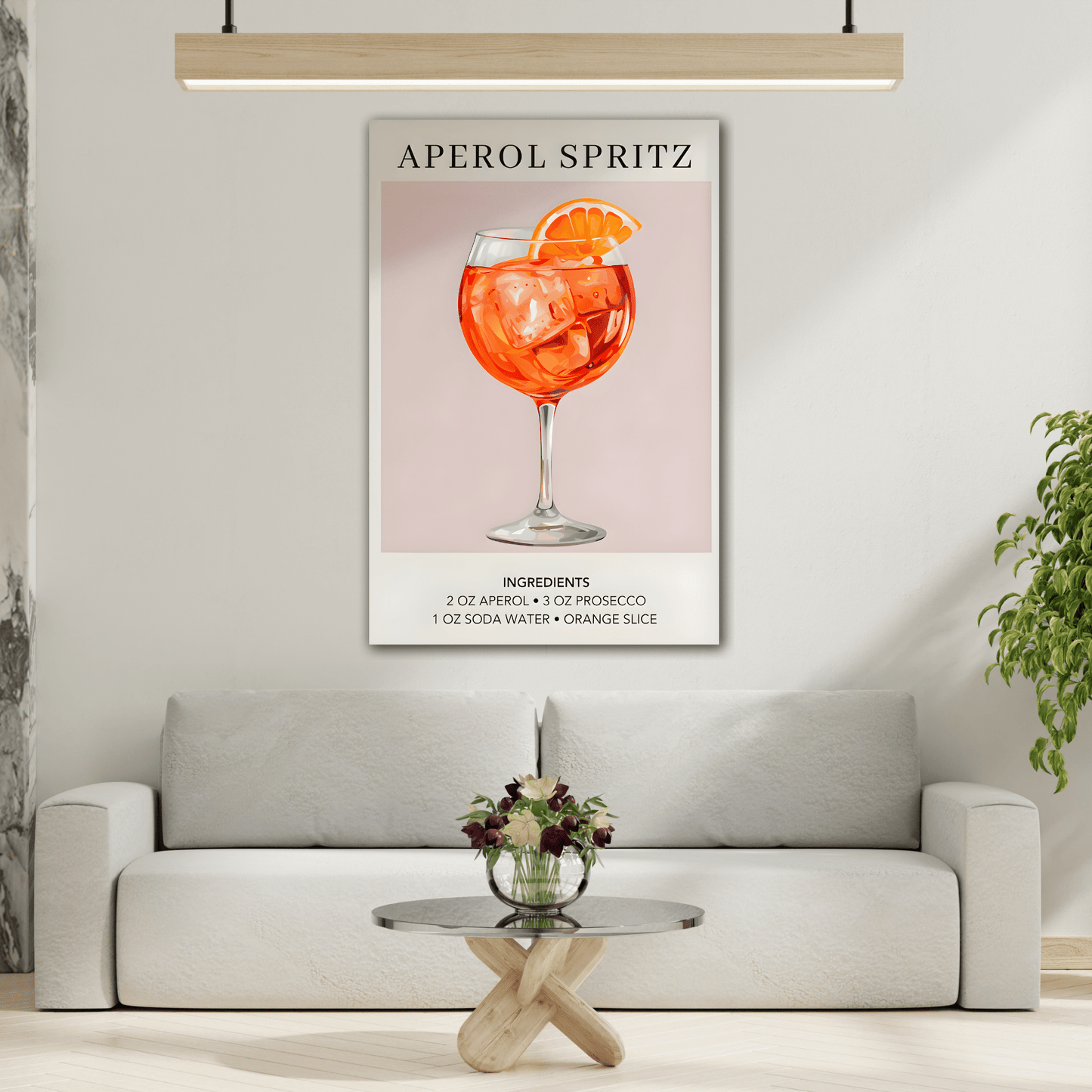 Cocktail Recipe Canvas Decor Home Bar Kitchen - Modern Wall Art Print