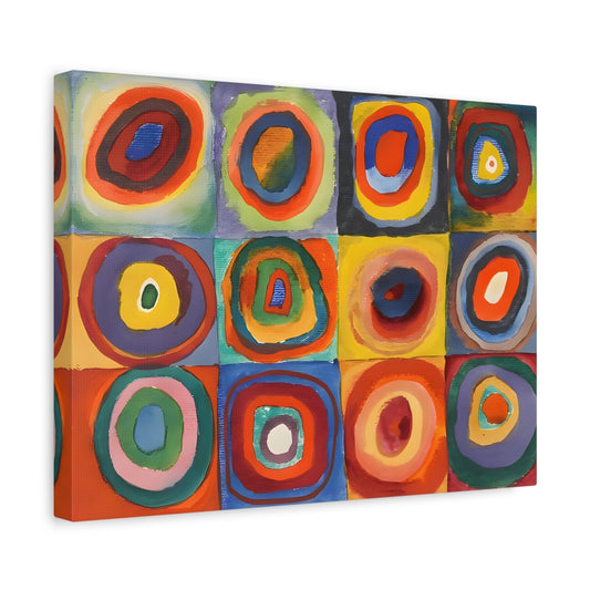 Color Study Squares with Concentric Circles - Wassily Kandinsky Canvas Print